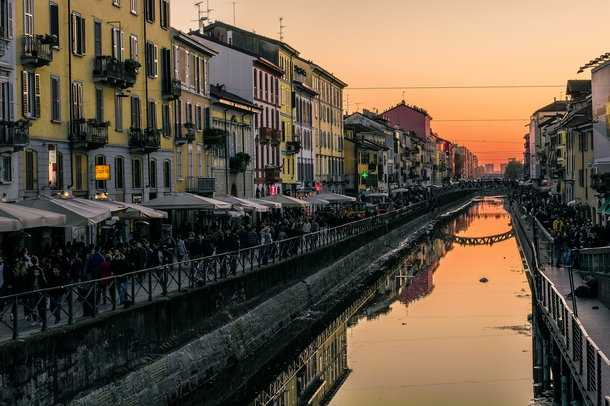 Tramonto sui navigli