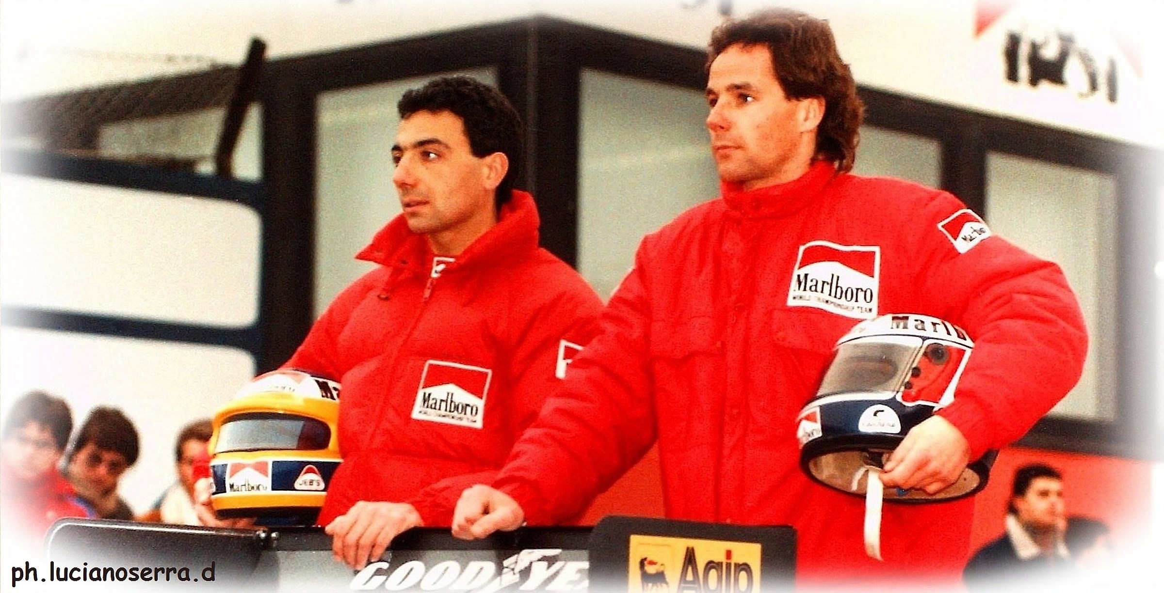 Michele Alboreto and Gerhard Berger pilots Ferrari ...