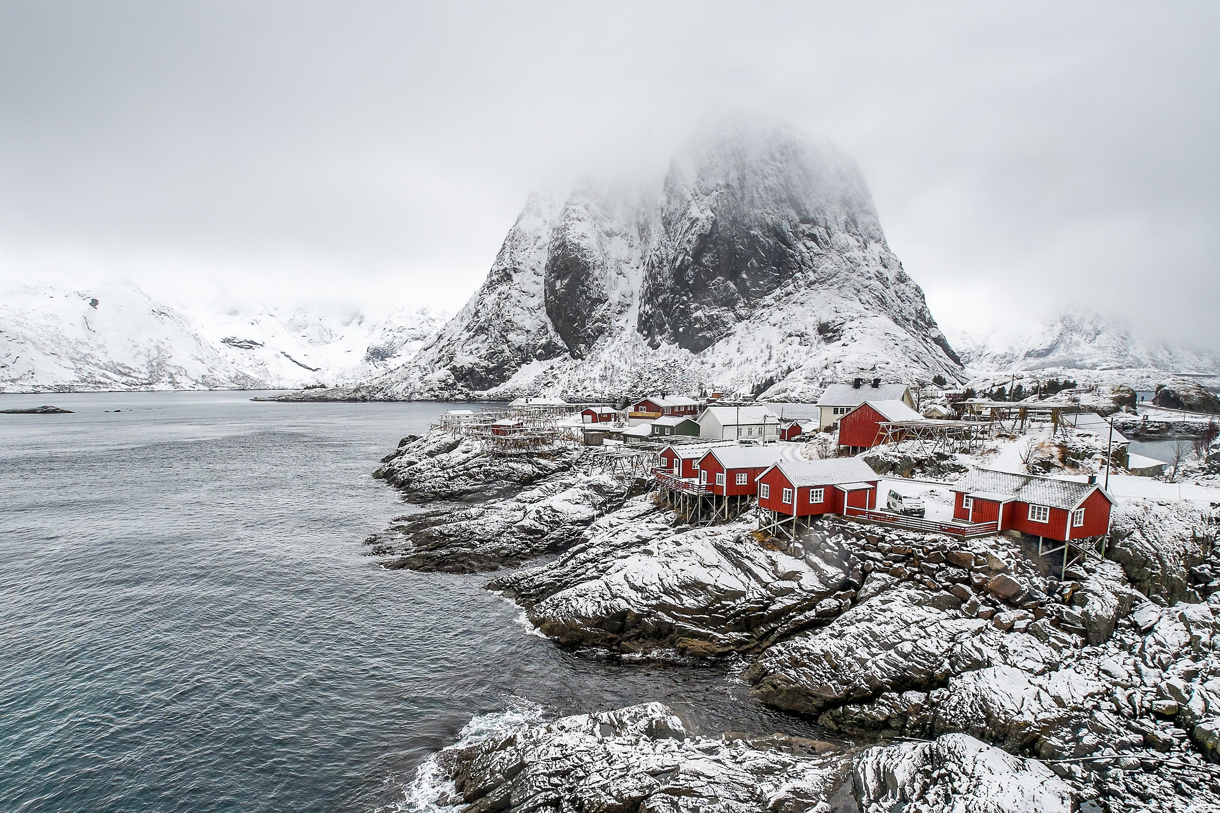 Hamnoy after snowfall