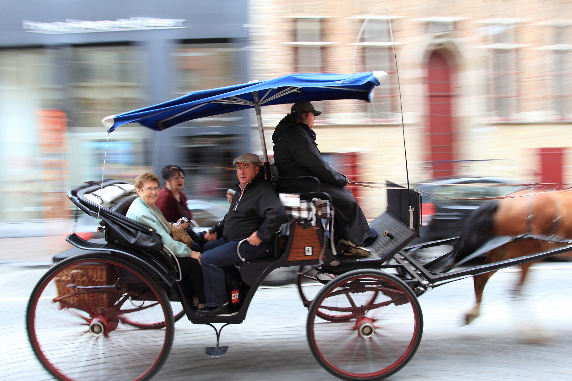 Caught in the carriage!