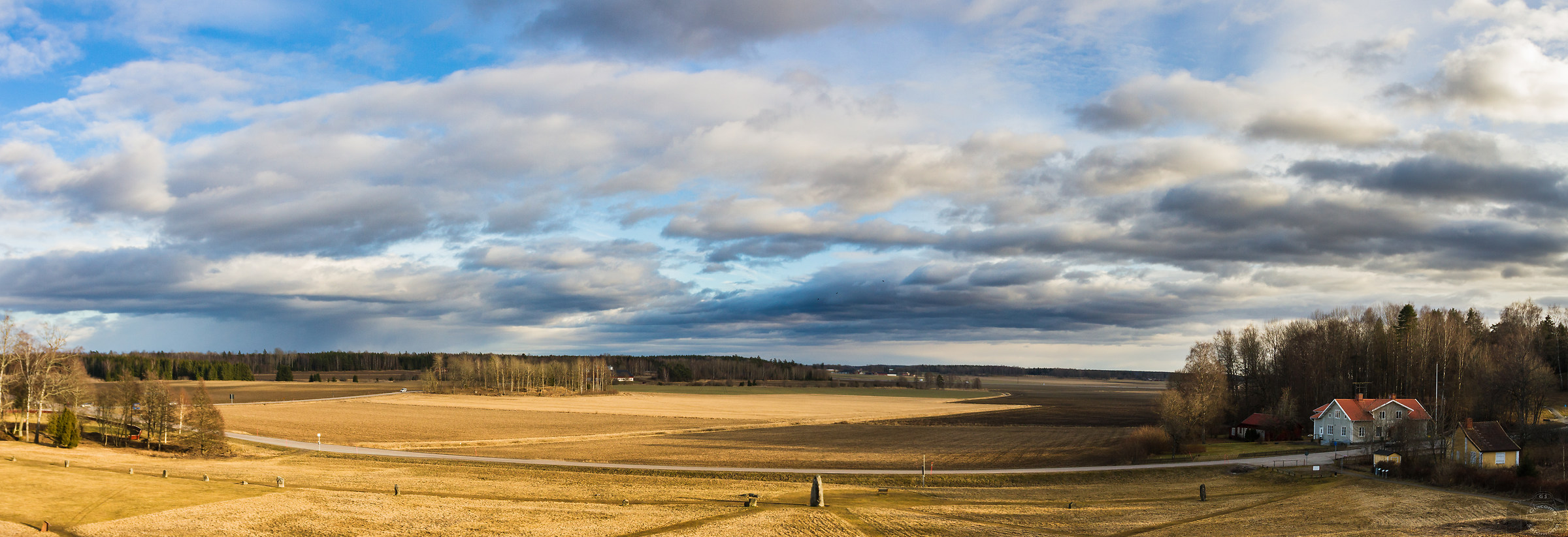Unione di due scatti del panorama di Anundshog - Svezia