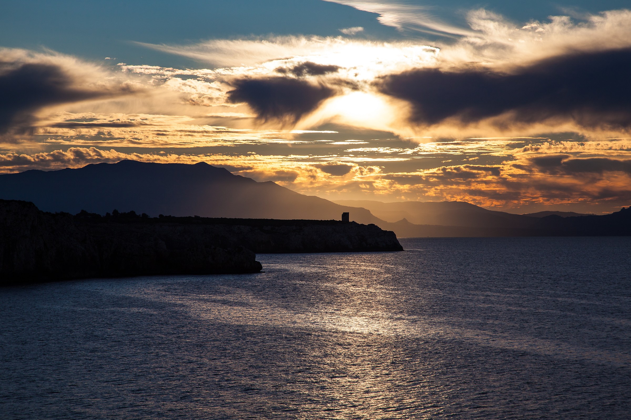 Sunset towards Caporama