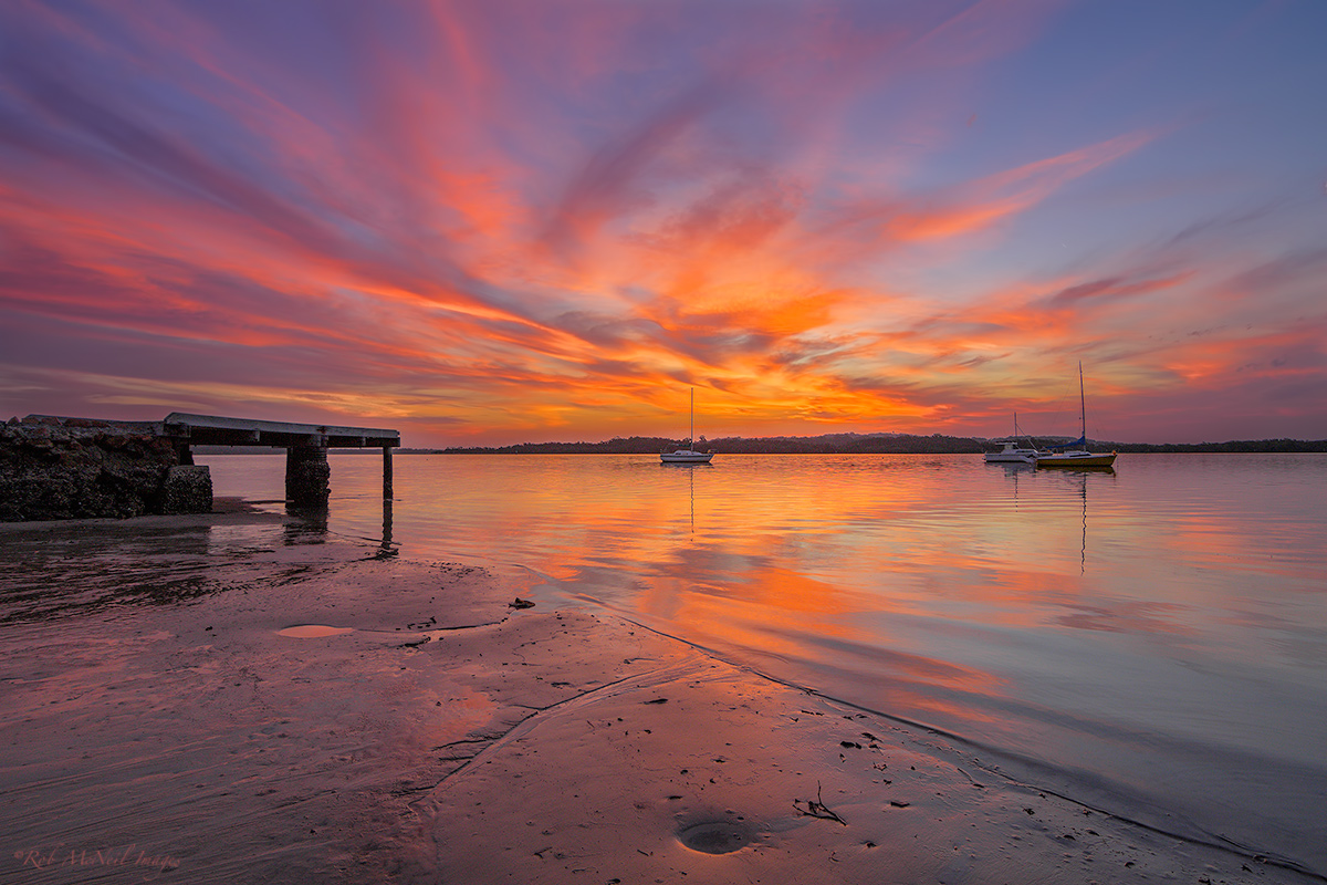 Tramonto alla spiaggia Taylor