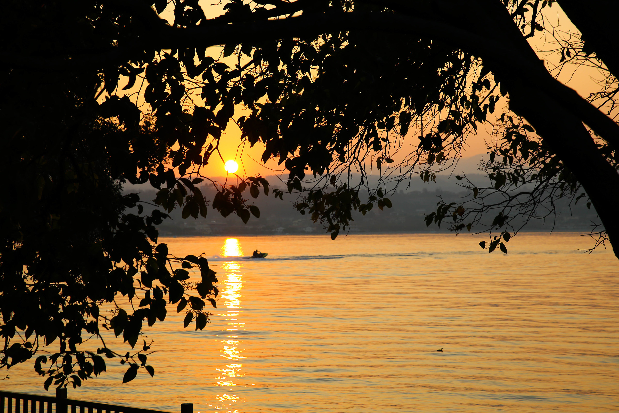 sunset on Lake Garda
