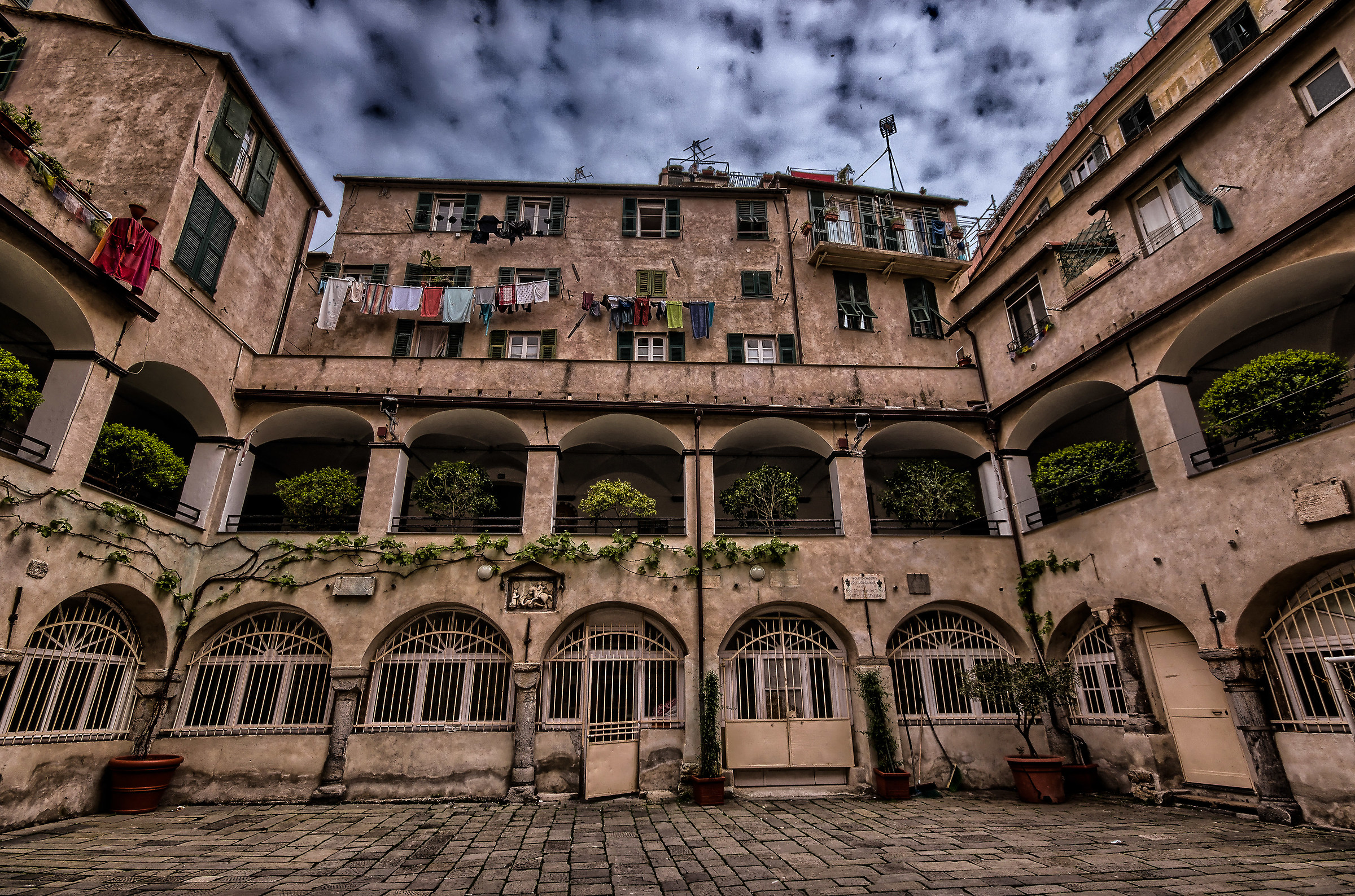 The Genoa of the people, by the cloister of the Vines