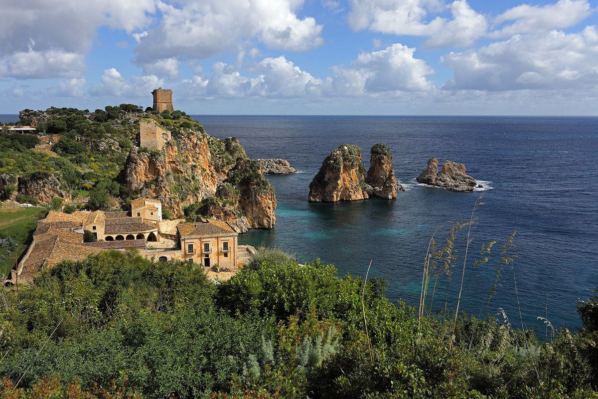 Tuna and Faraglioni of Scopello