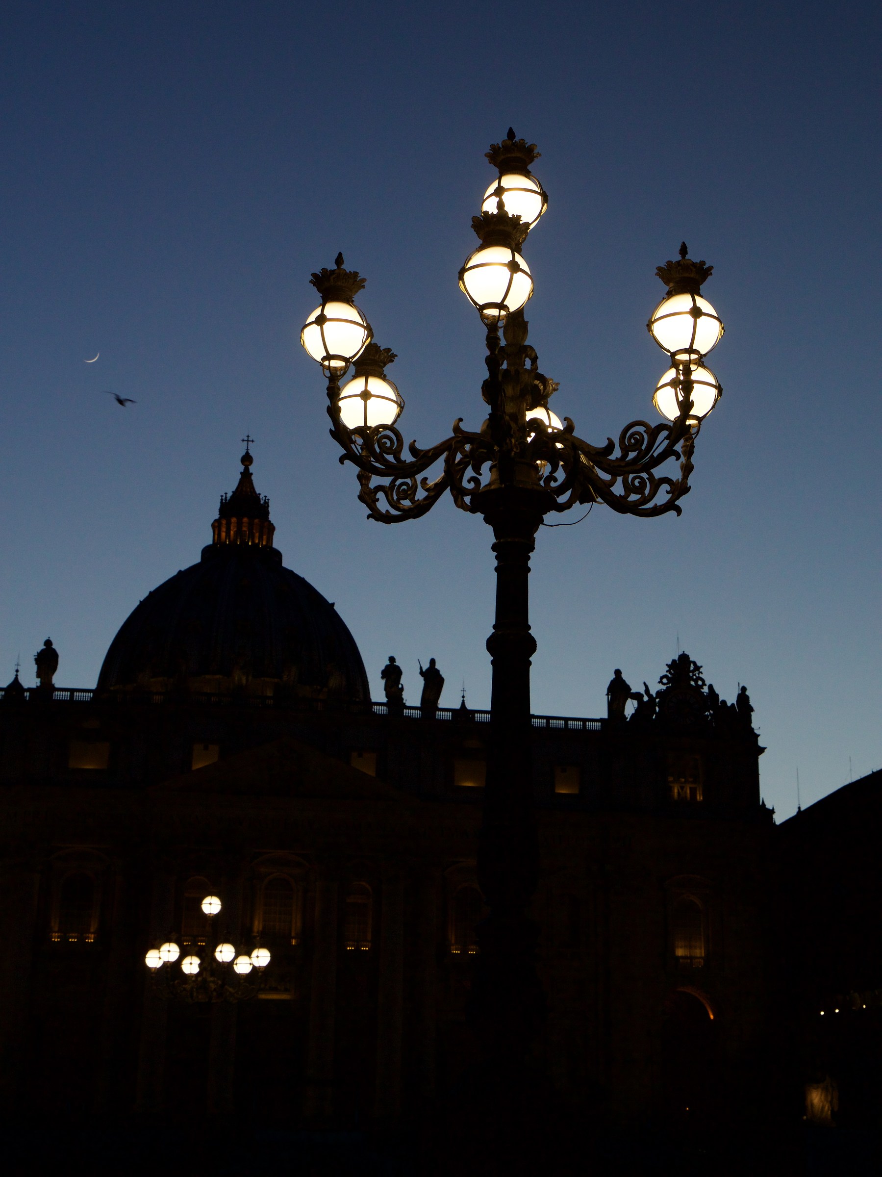 and night fell on the dome