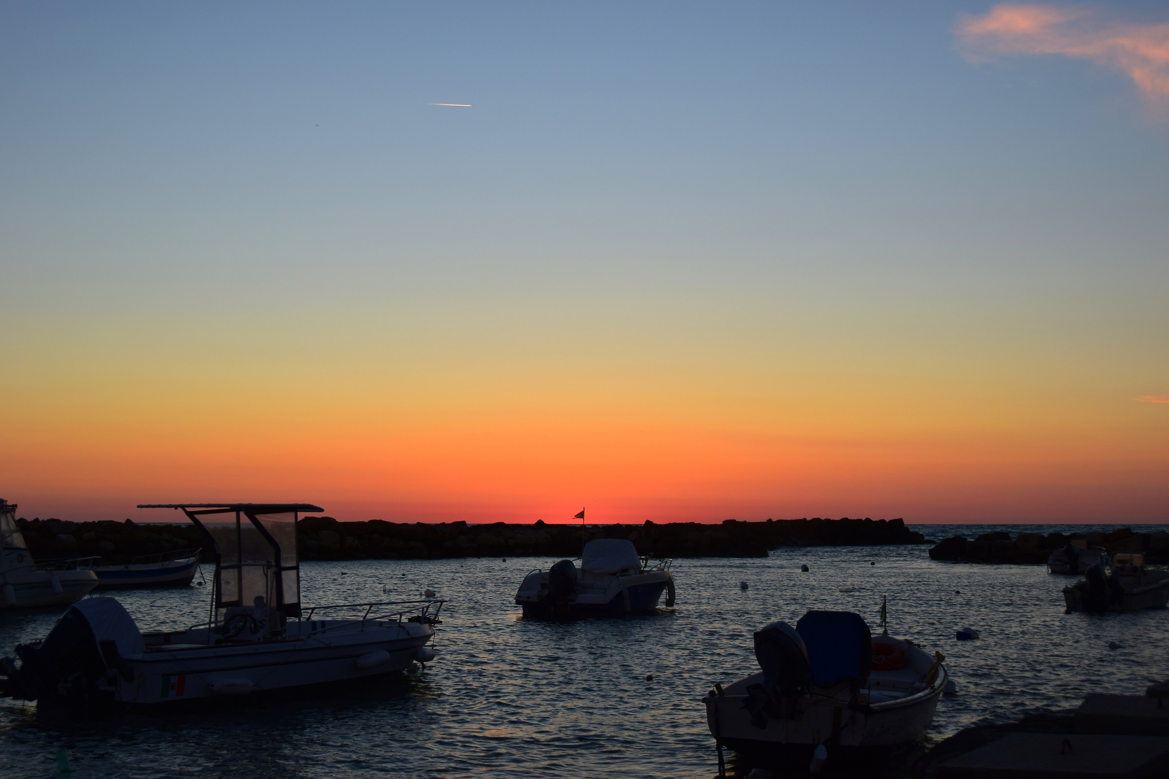 tramonto al porto di Punta Secca