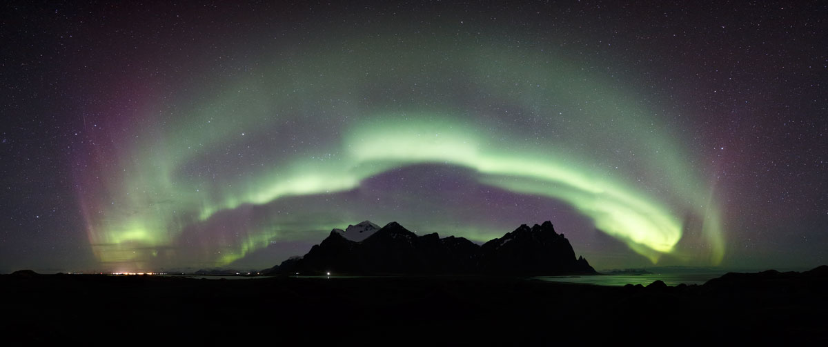 Aurora sul vesturhorn