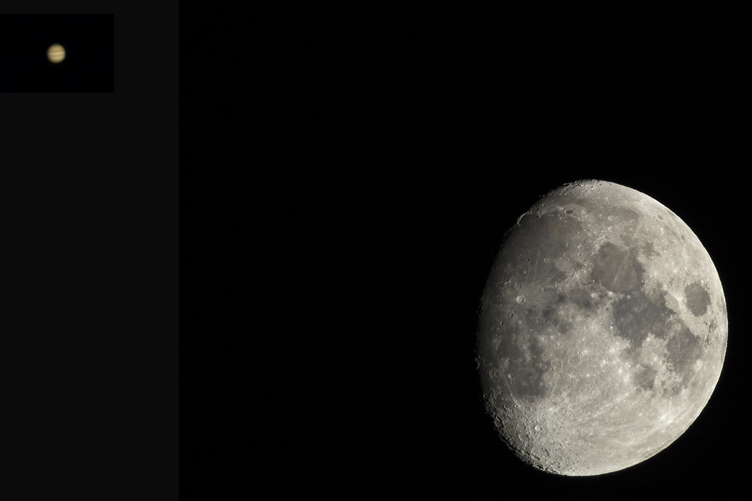 composizione. luna giove