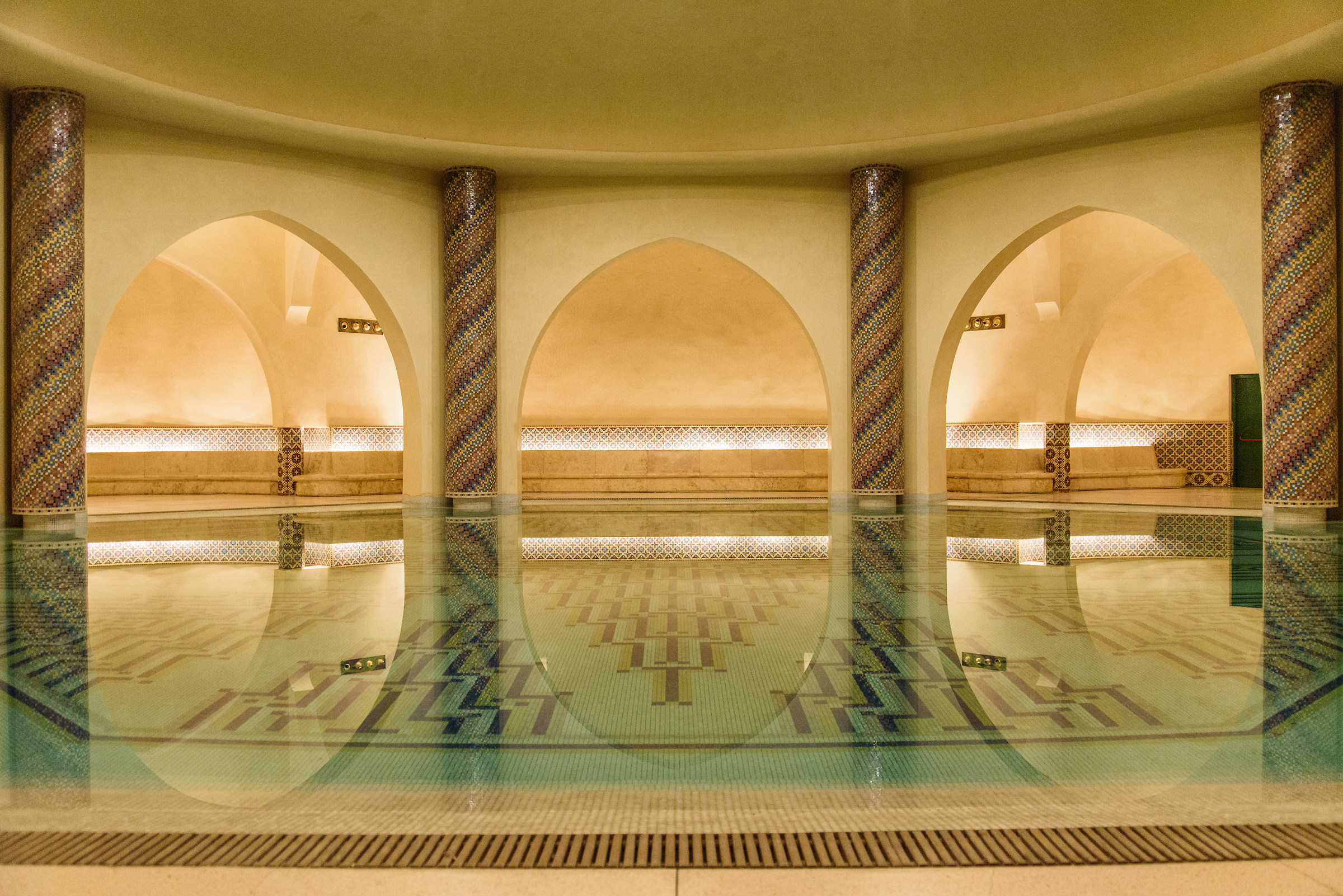 Moschea Hassan II la piscina