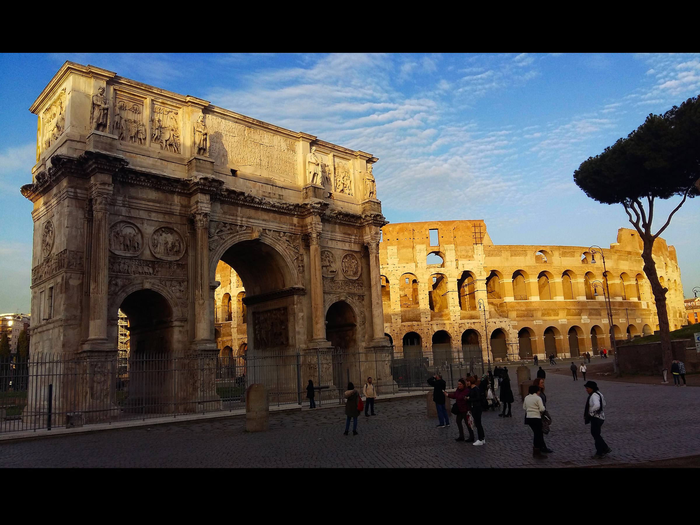 Arch of Constantine and the Colosseo- Rome
