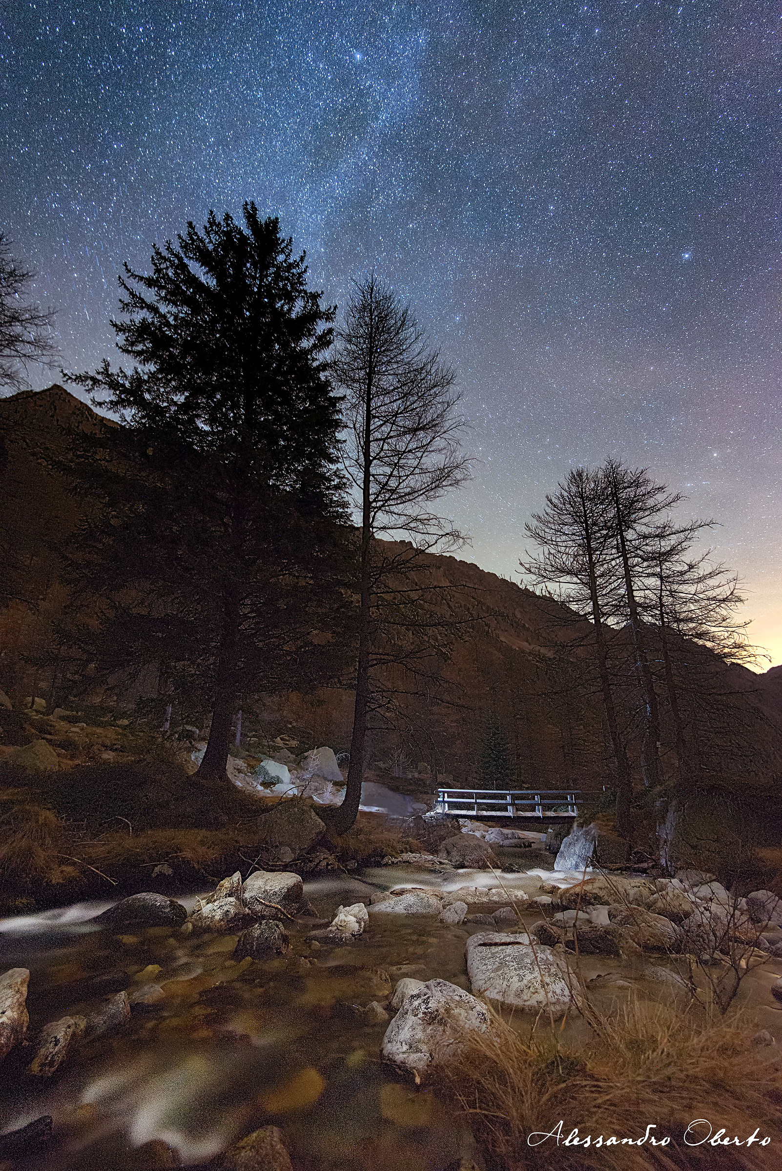 "The bridge under the stars".