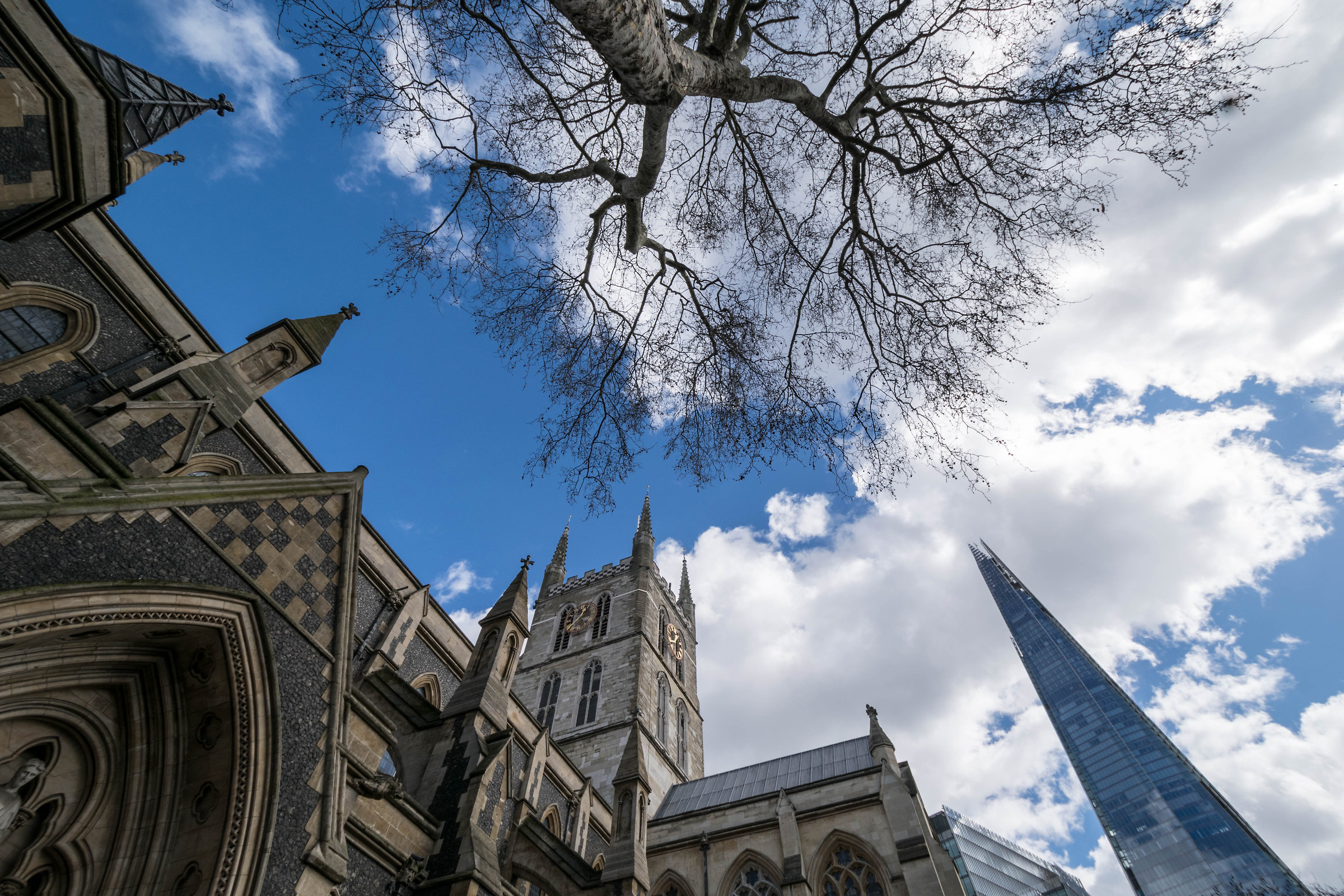 Outside Southwark Cathedral