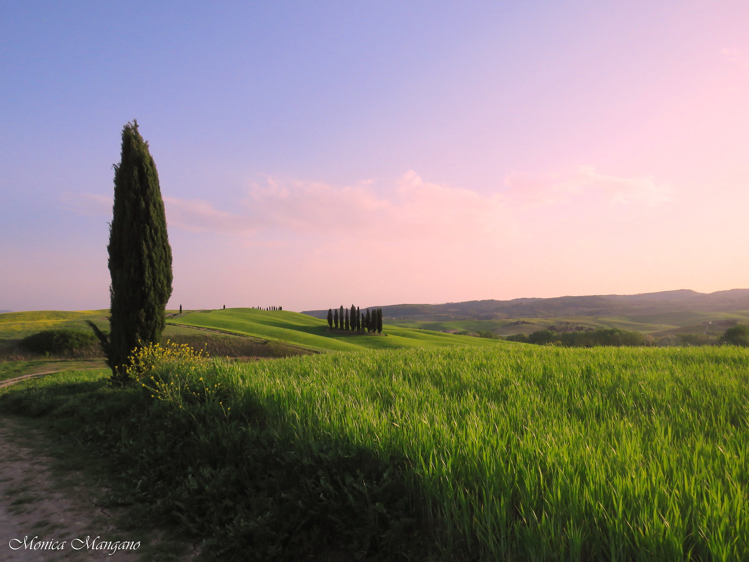 Val d'Orcia at sunset