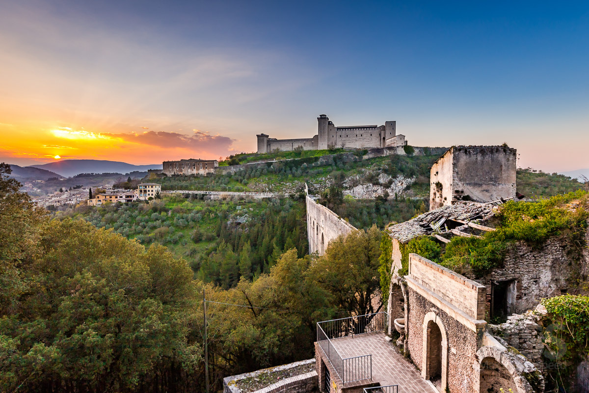 Sunset over Spoleto