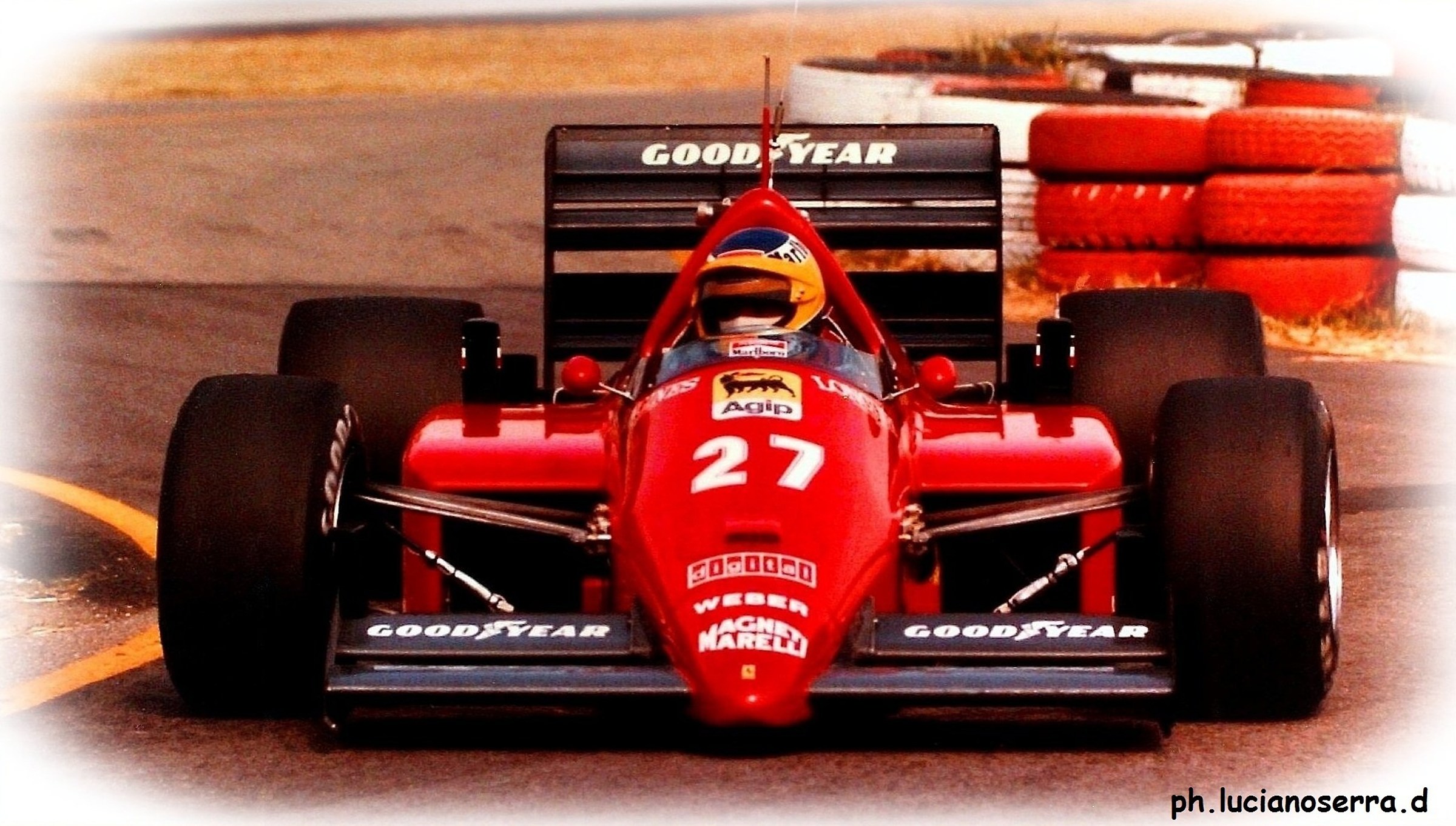 Michele Alboreto on Ferrari