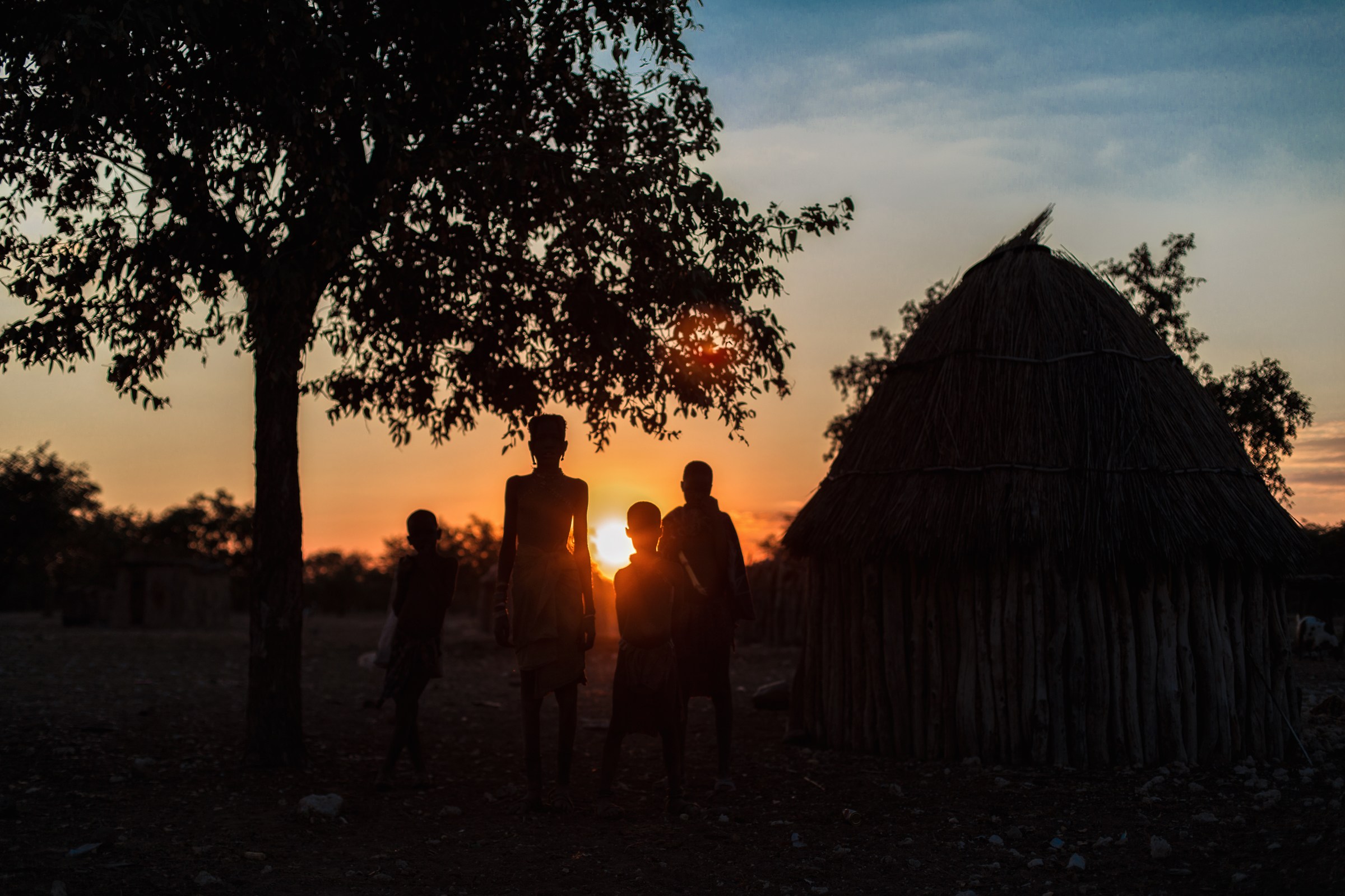 Tramonto nel villaggio