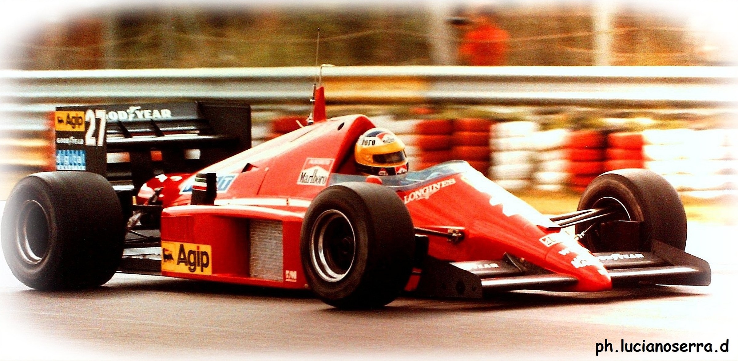 Michele Alboreto on Ferrari