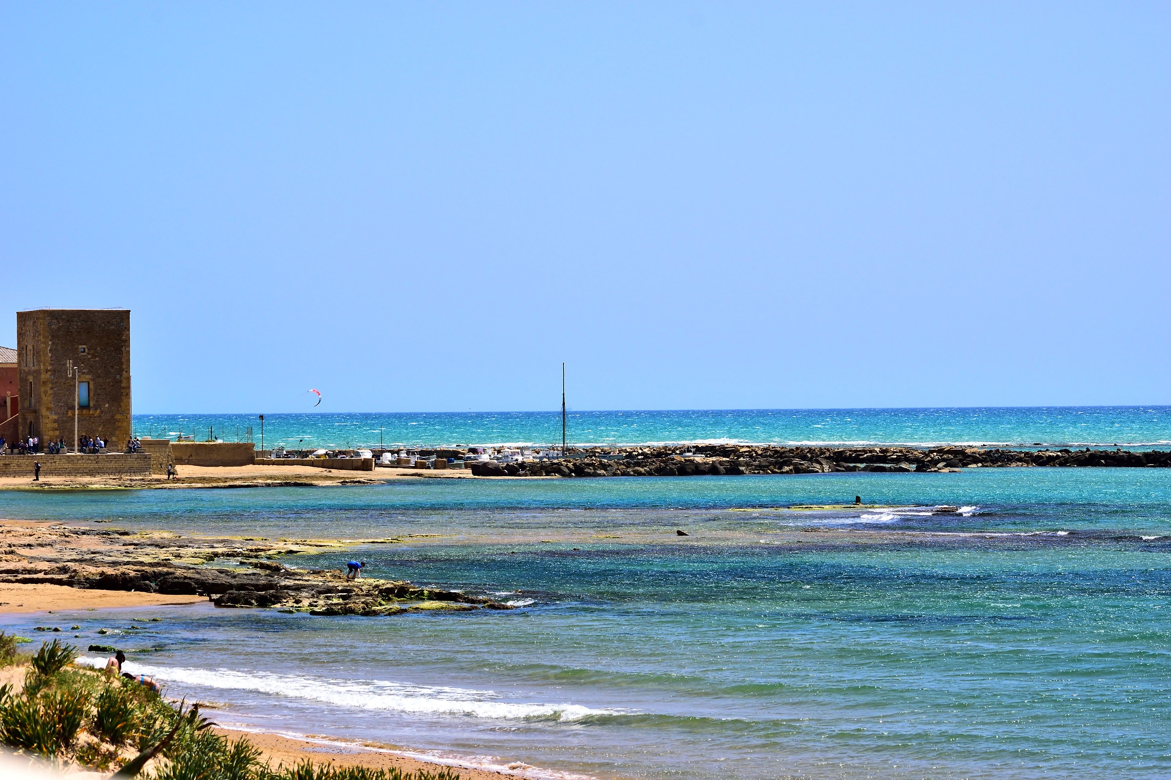 Cromie a Punta Secca con vento di Levante
