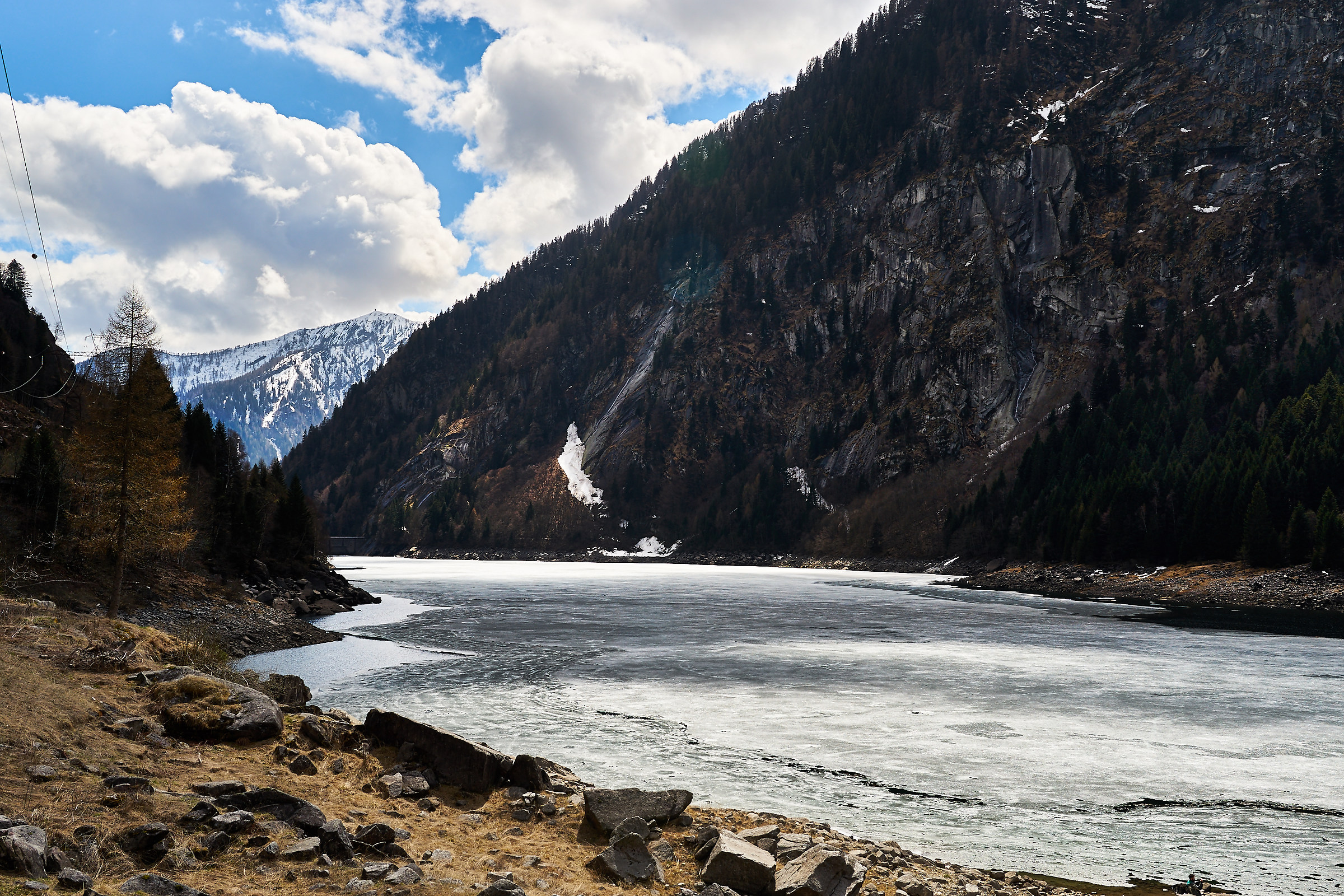 lago ghiacciato, val daone