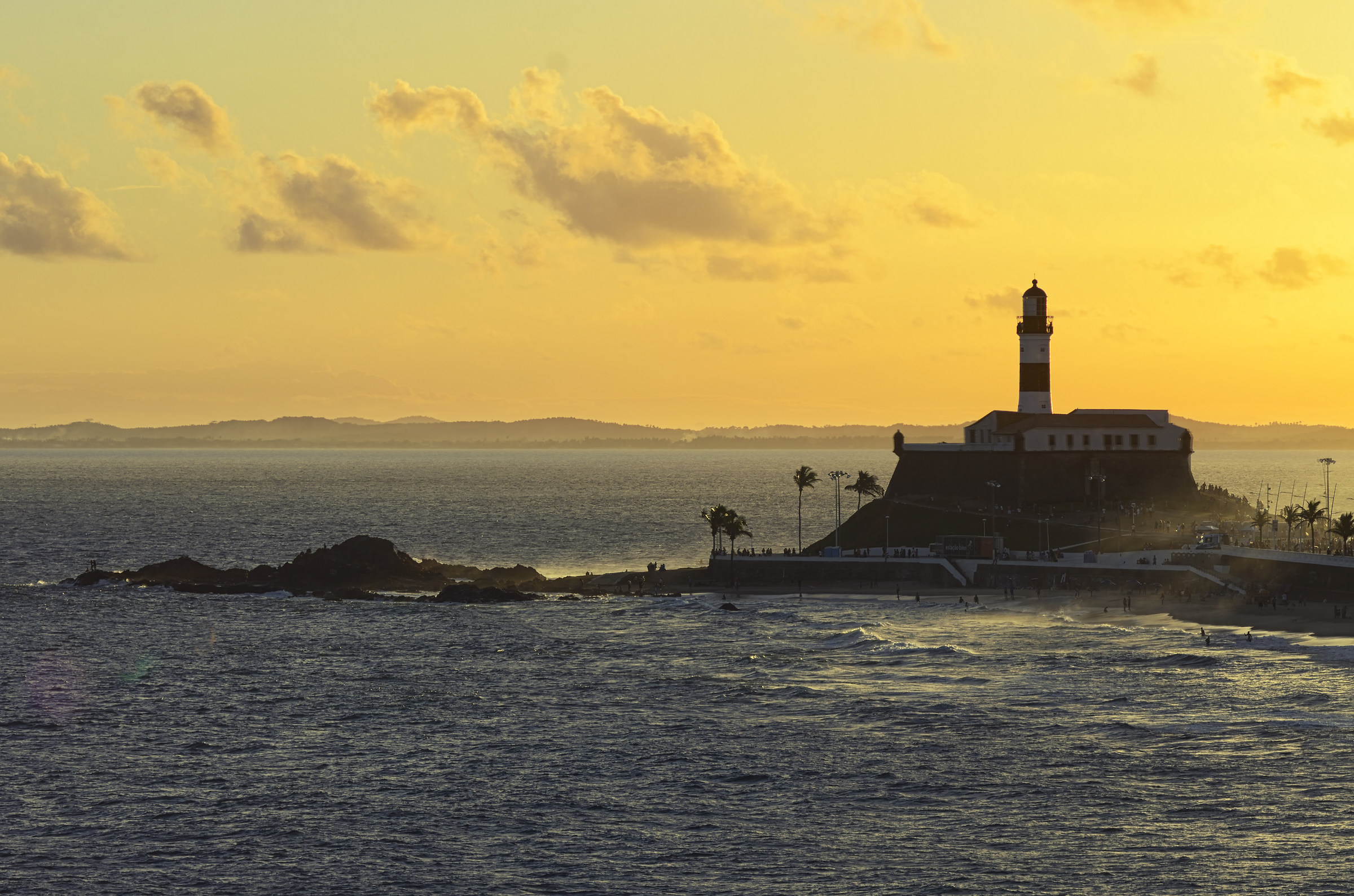 Barra lighthouse at sunset