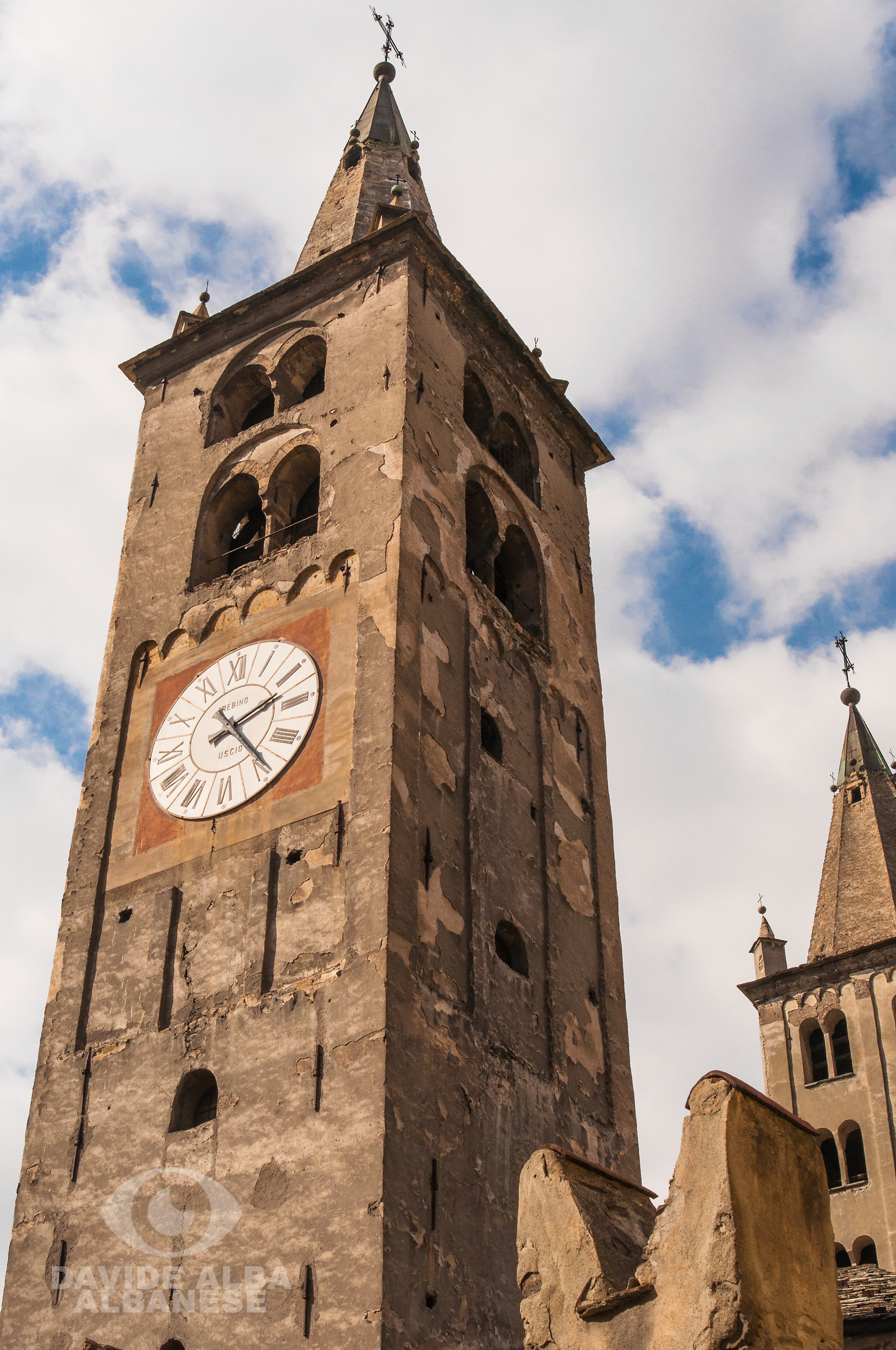 Aosta, Bell tower of the Cathedral.