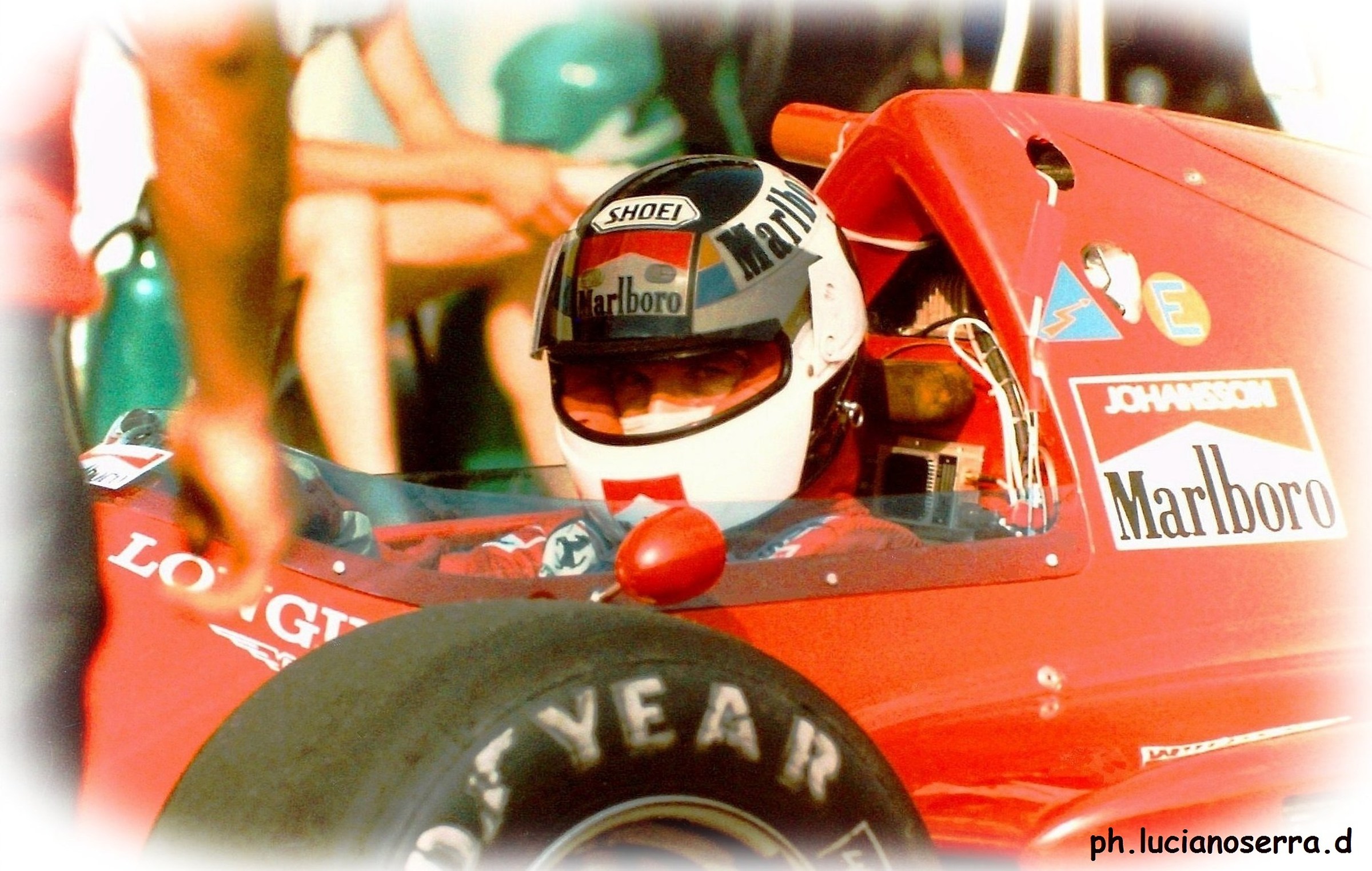 Ferrari driver Stefan Johansson ...