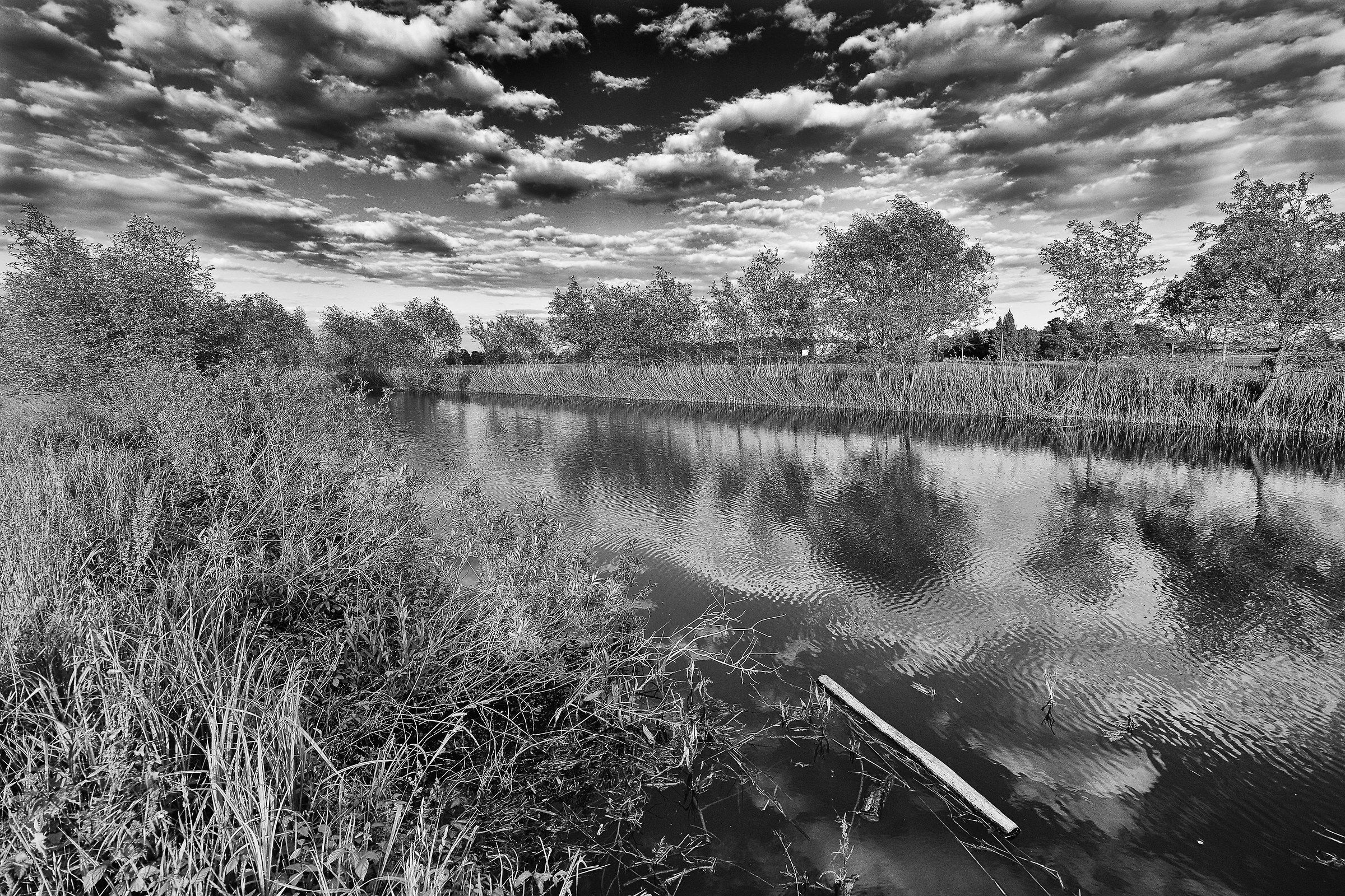 Clouds and reflections