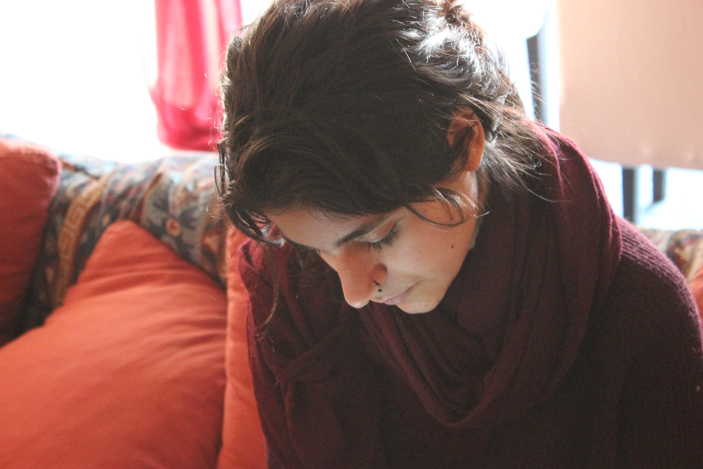 In shades of bordeaux