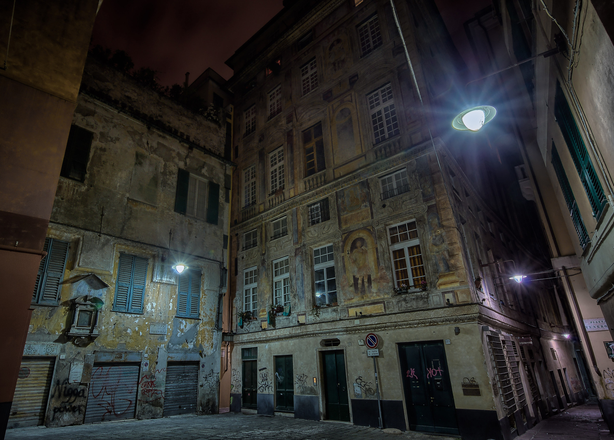 Valoria square, Genova, an angle of Genoese history