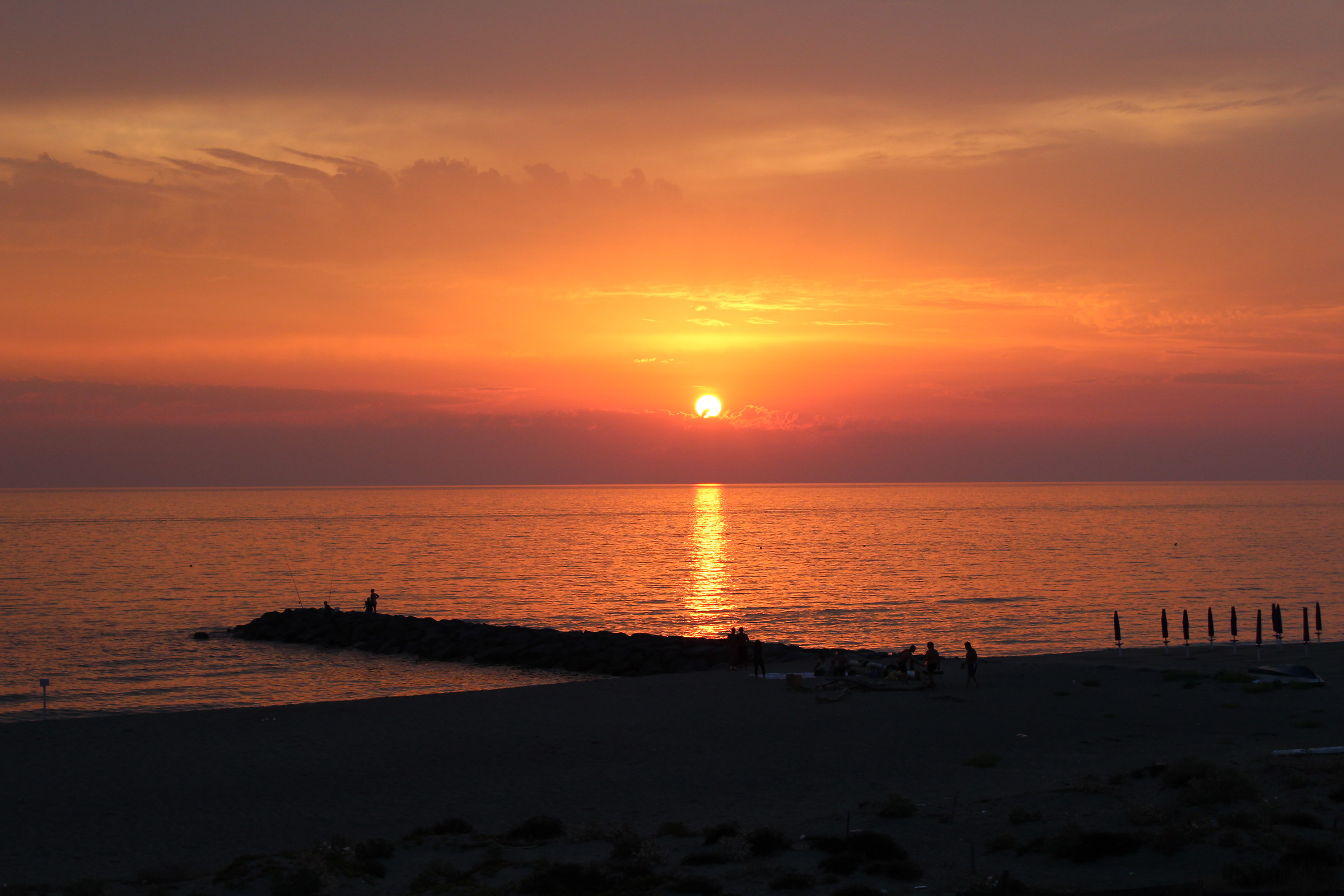 sunset in mid-August