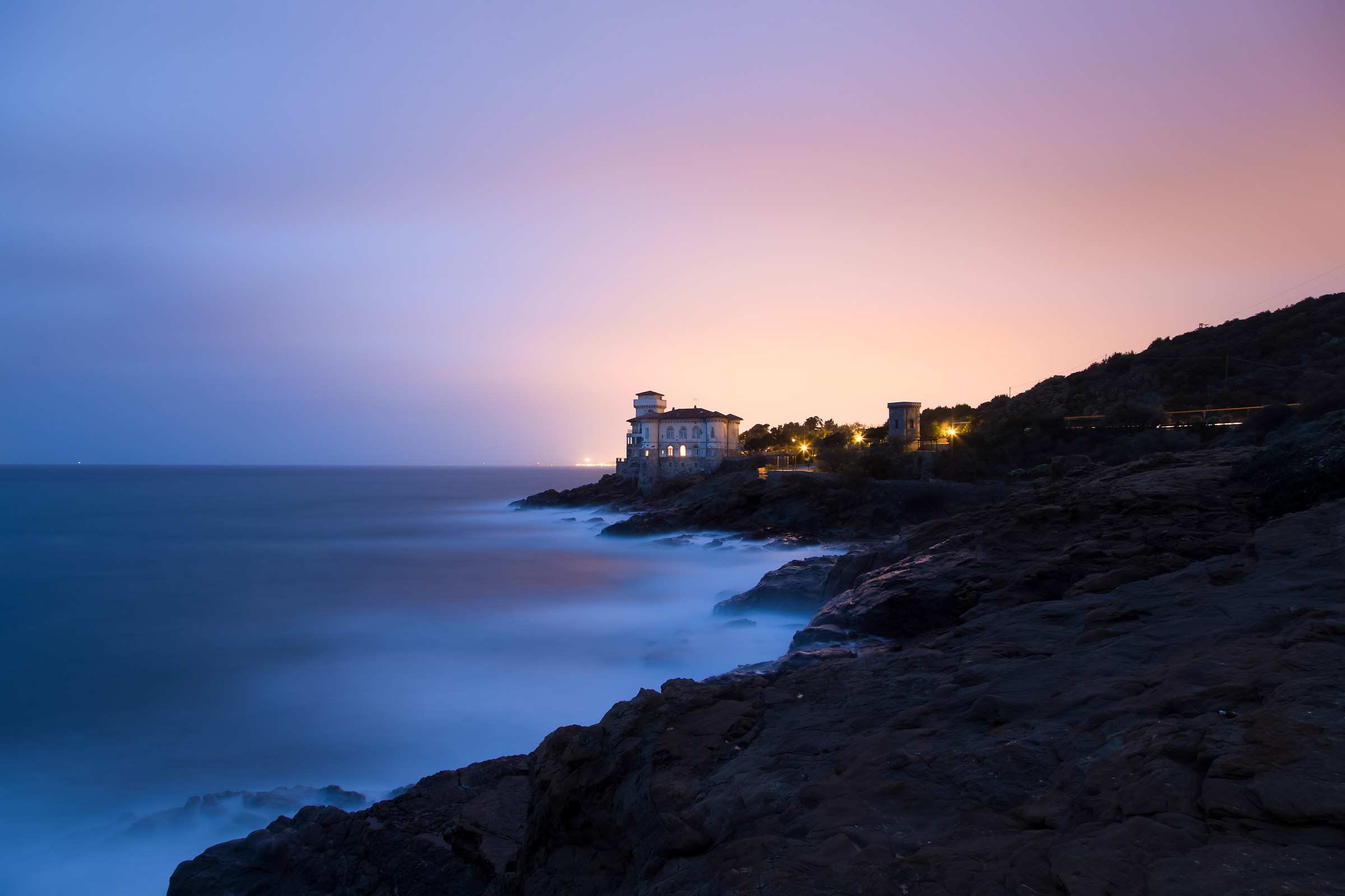 Castel Boccale al tramonto