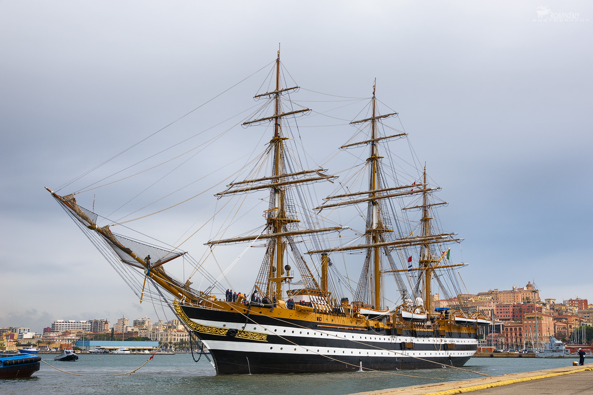 Amerigo Vespucci in the harbor - Cagliari