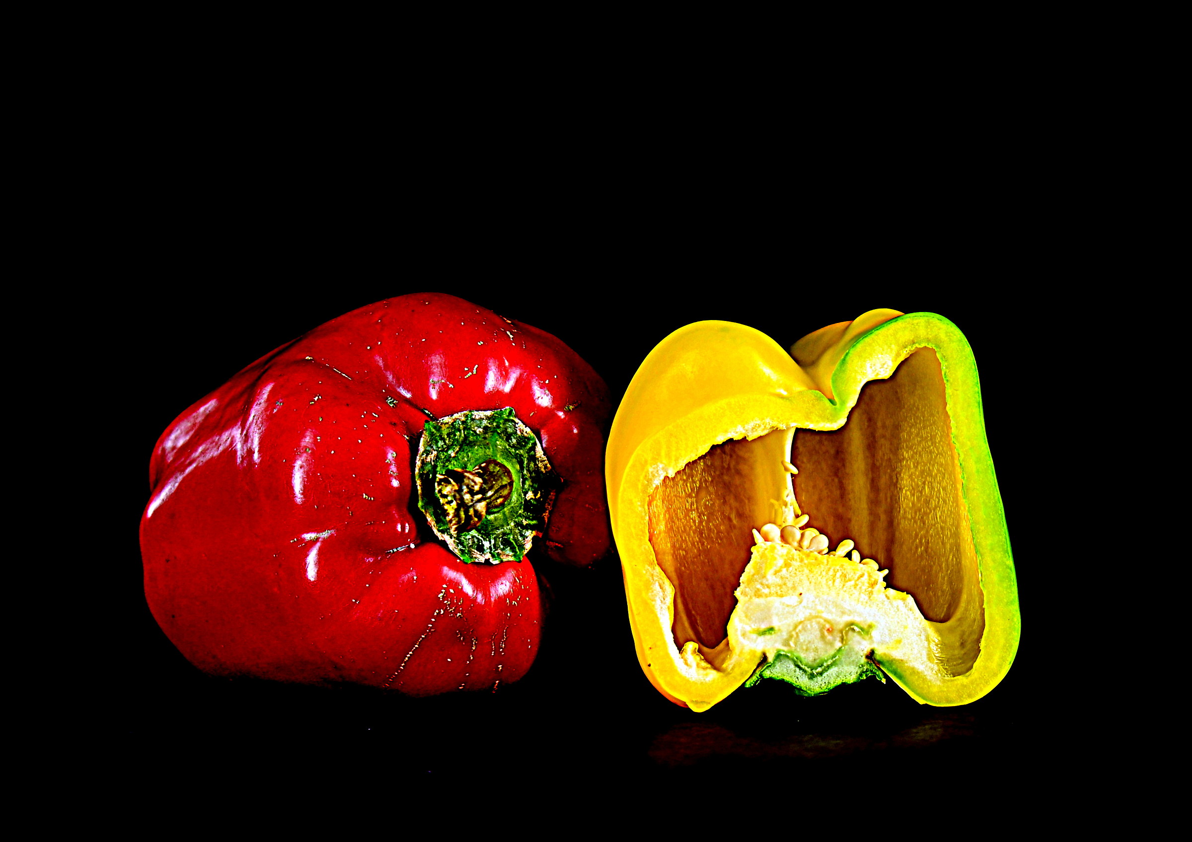 Minimal: Peperoni rossi e gialli