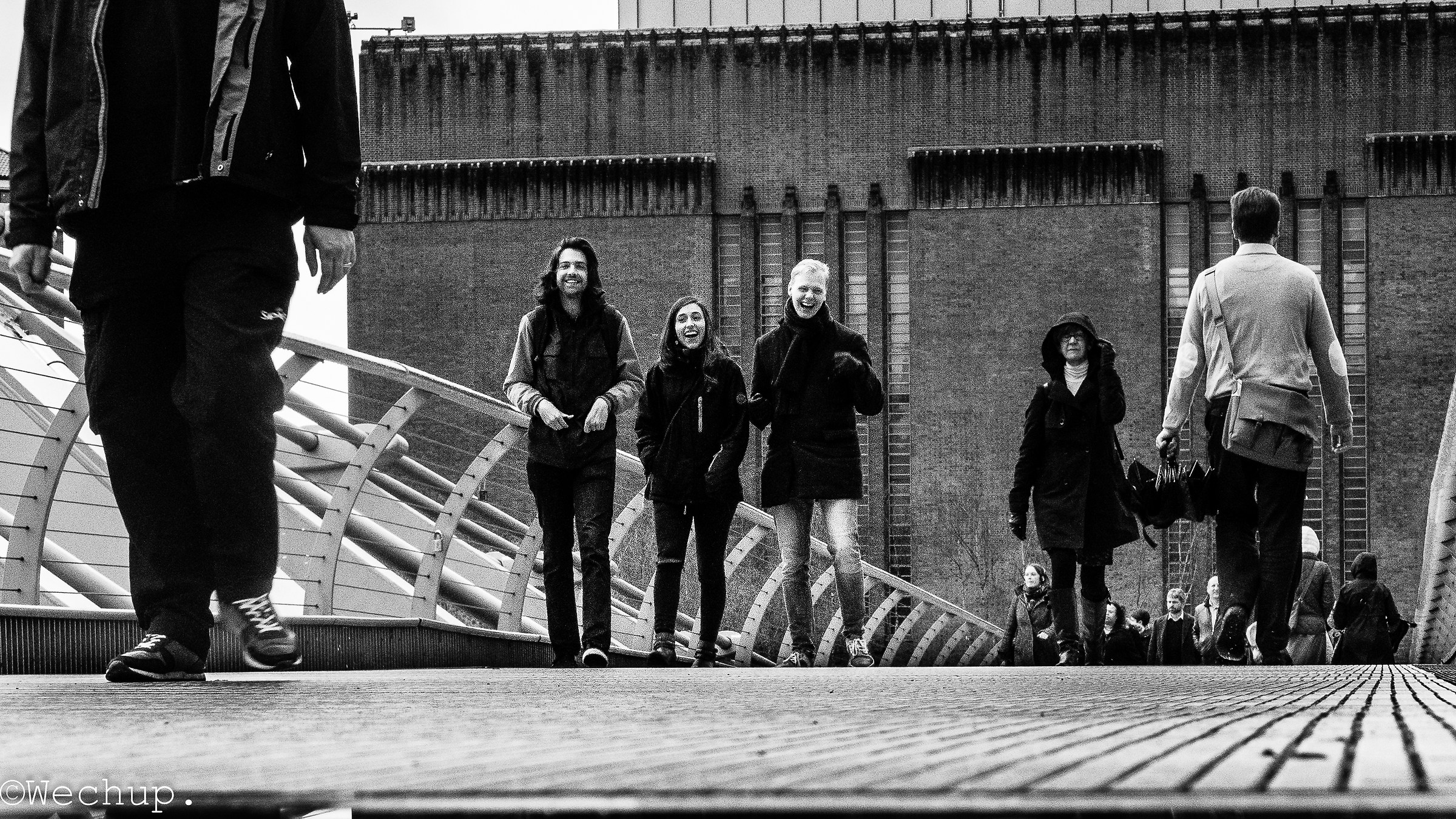 smiling on Millennium Bridge