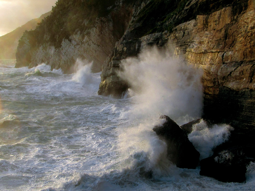 Rocks tormented in Portovenere