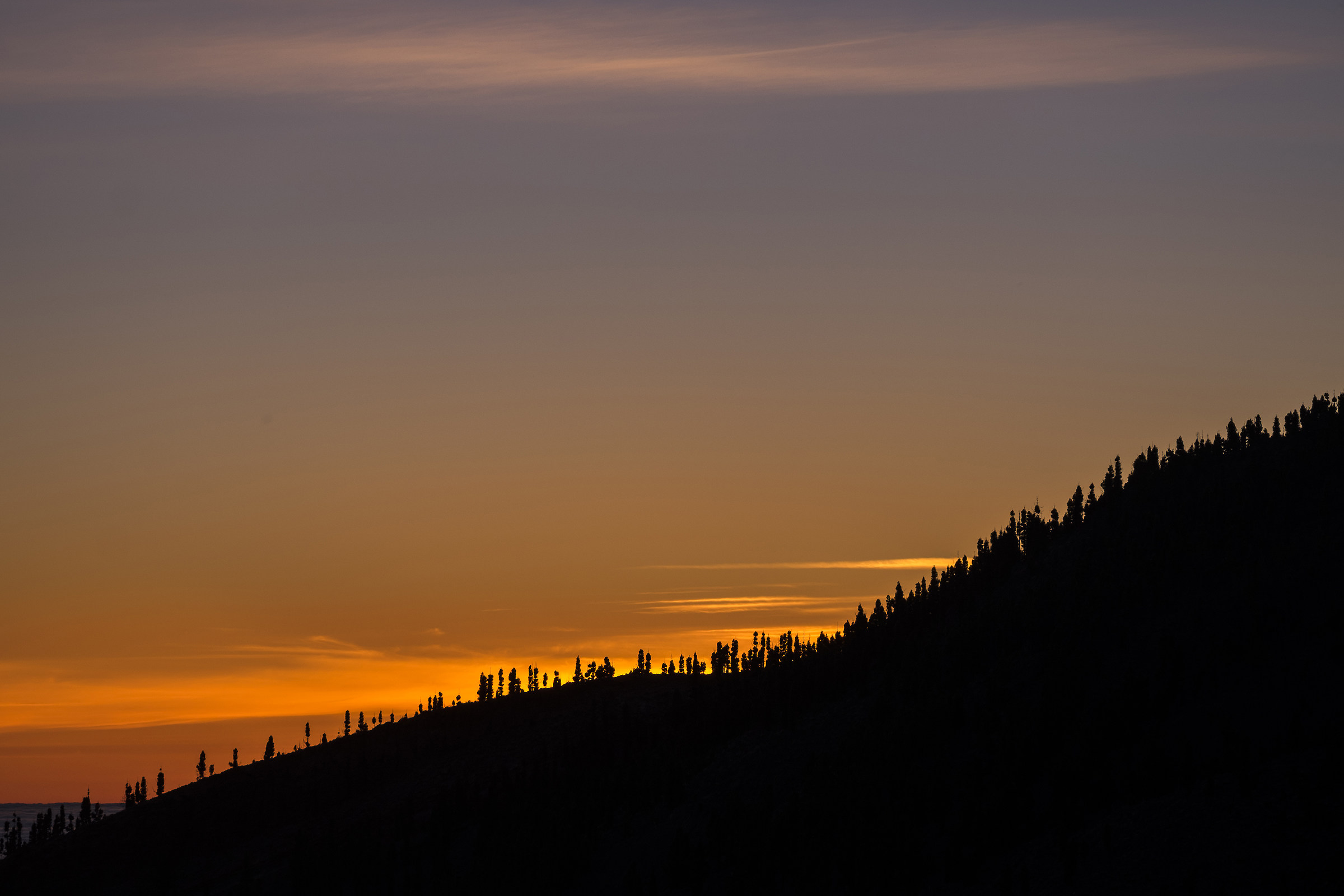 Sunset seen from the Teide