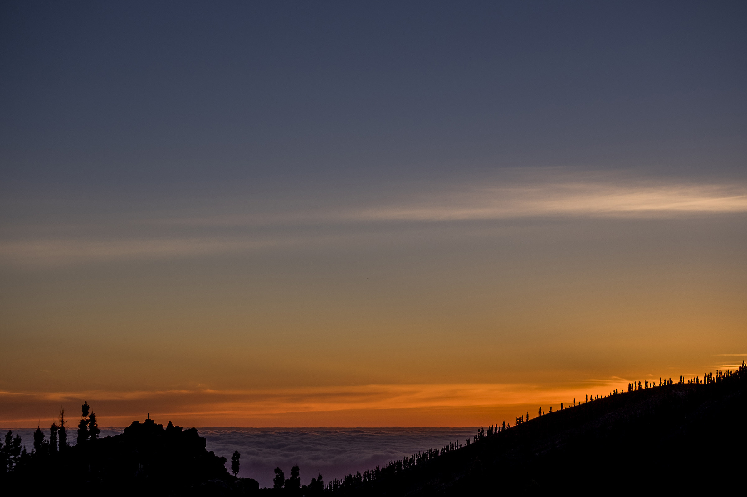 sunset on teide