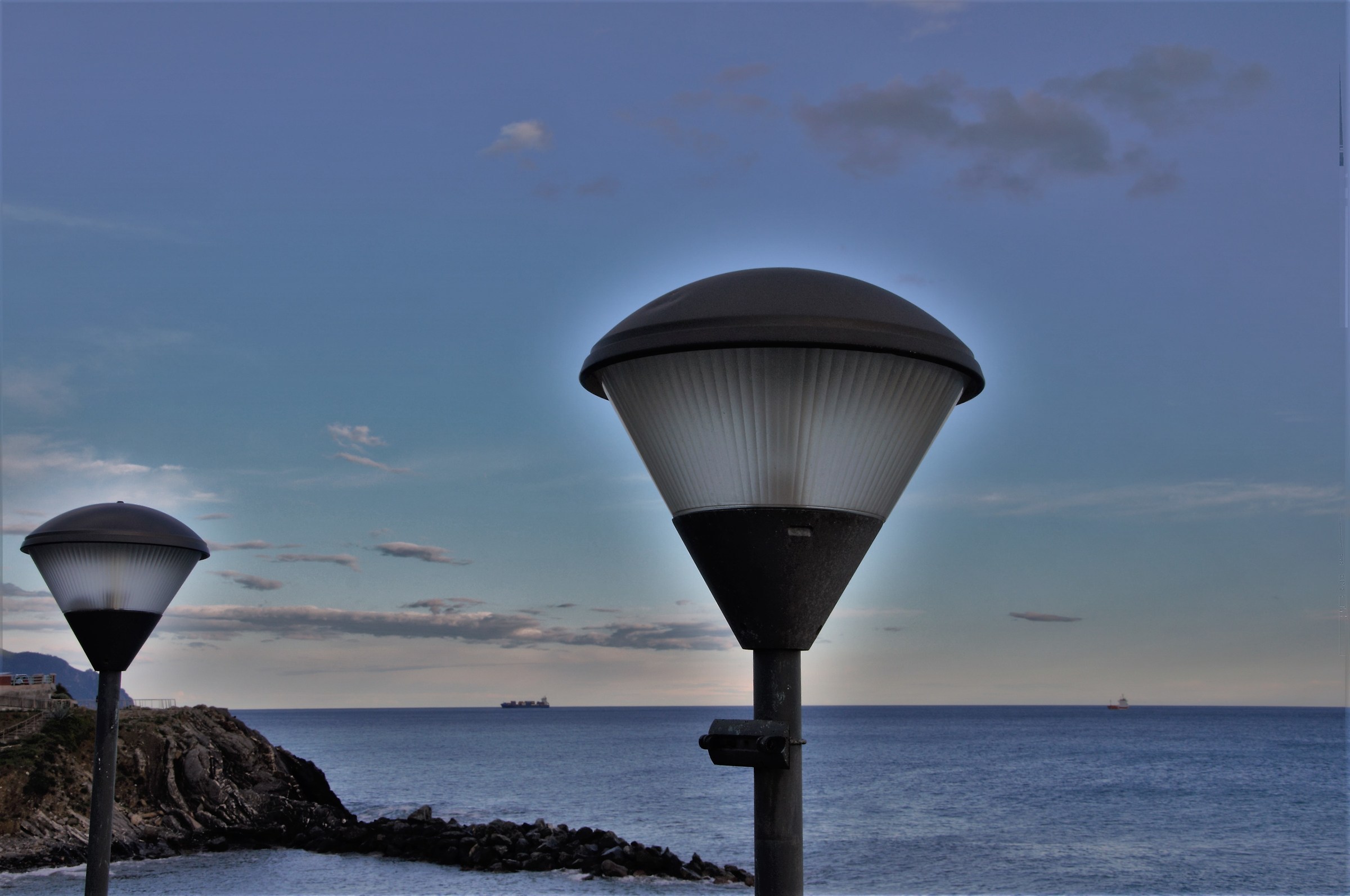 Switched off streetlights