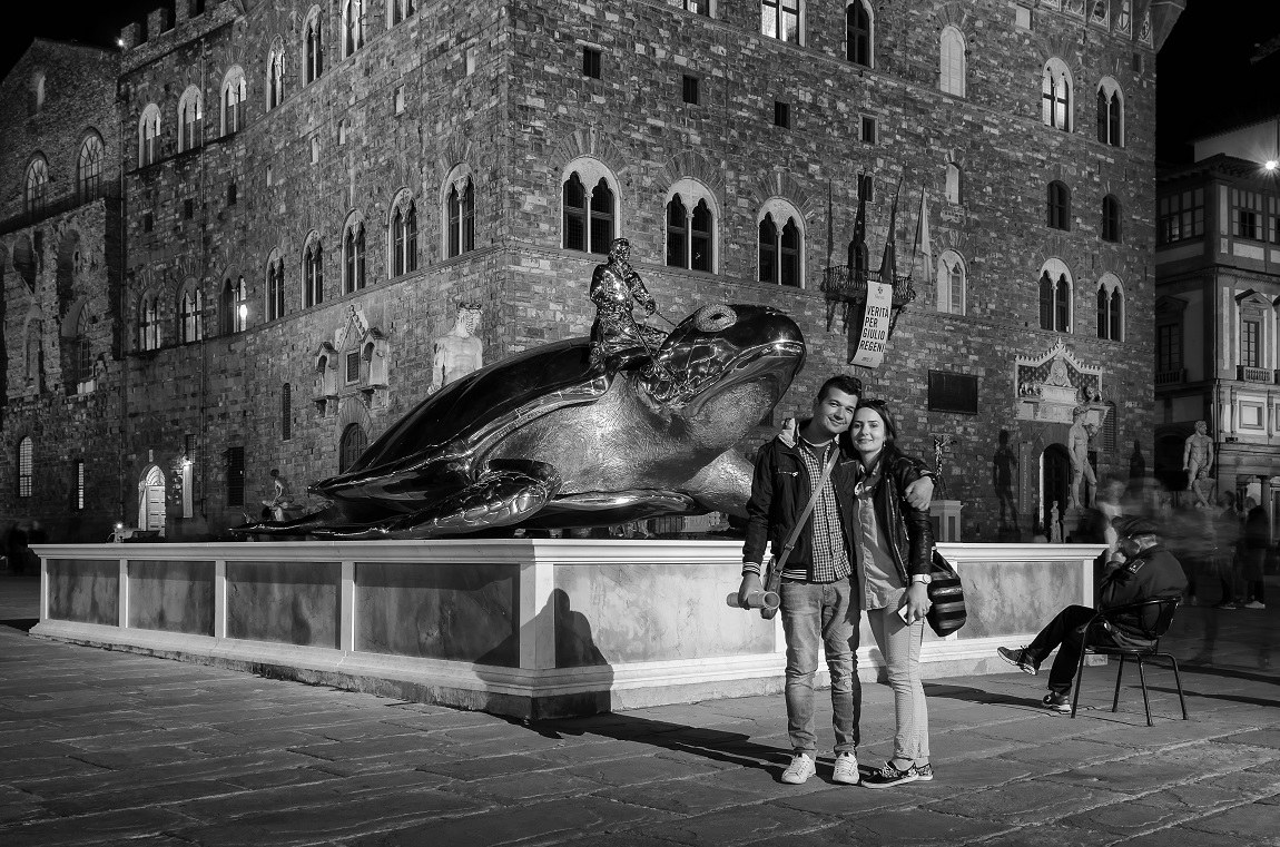 Turtle Fabre in Piazza Signoria
