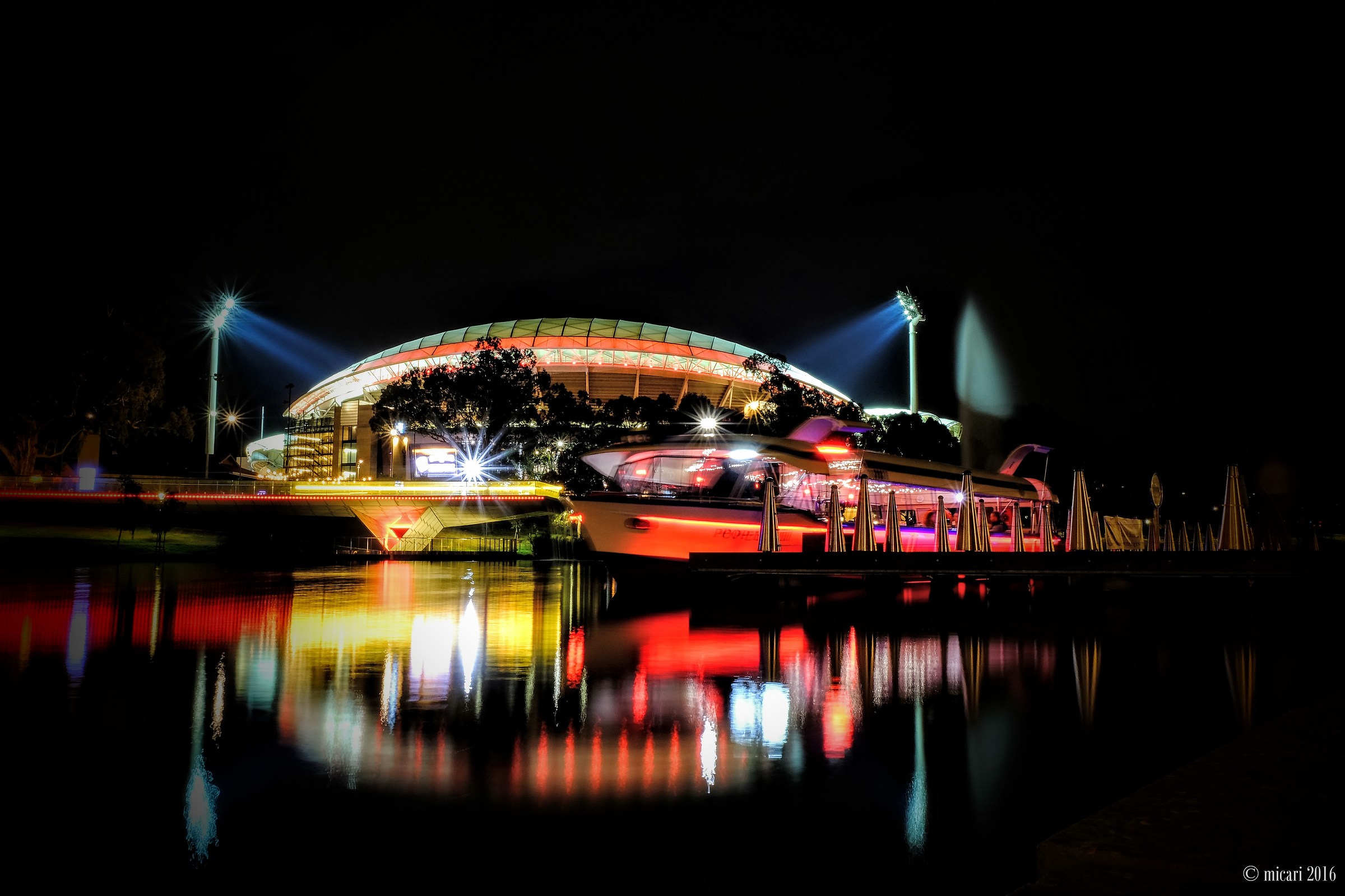 The Popeye boat and the Adelaide Oval