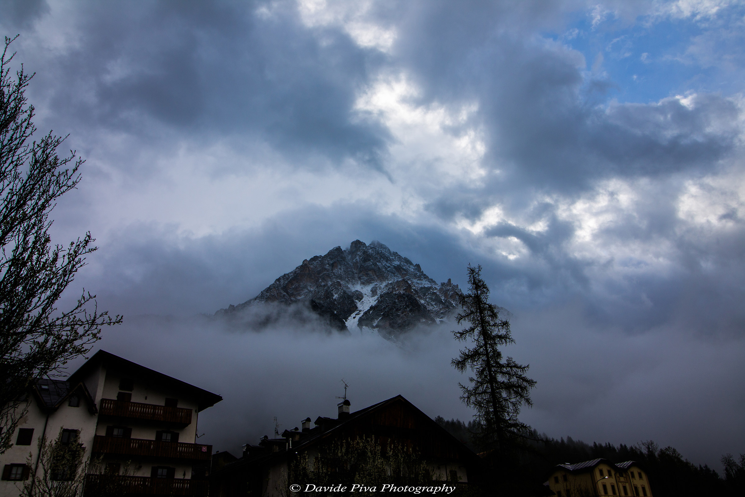 Storm in arive on Mount Antelao