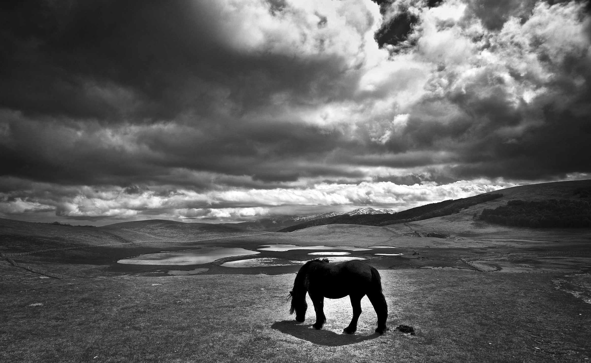 To the south west of Castelluccio