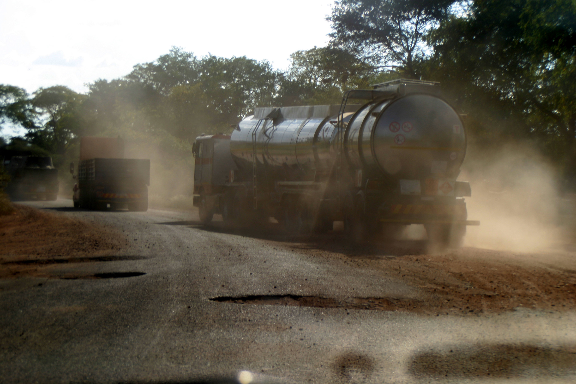 holes on the road ...