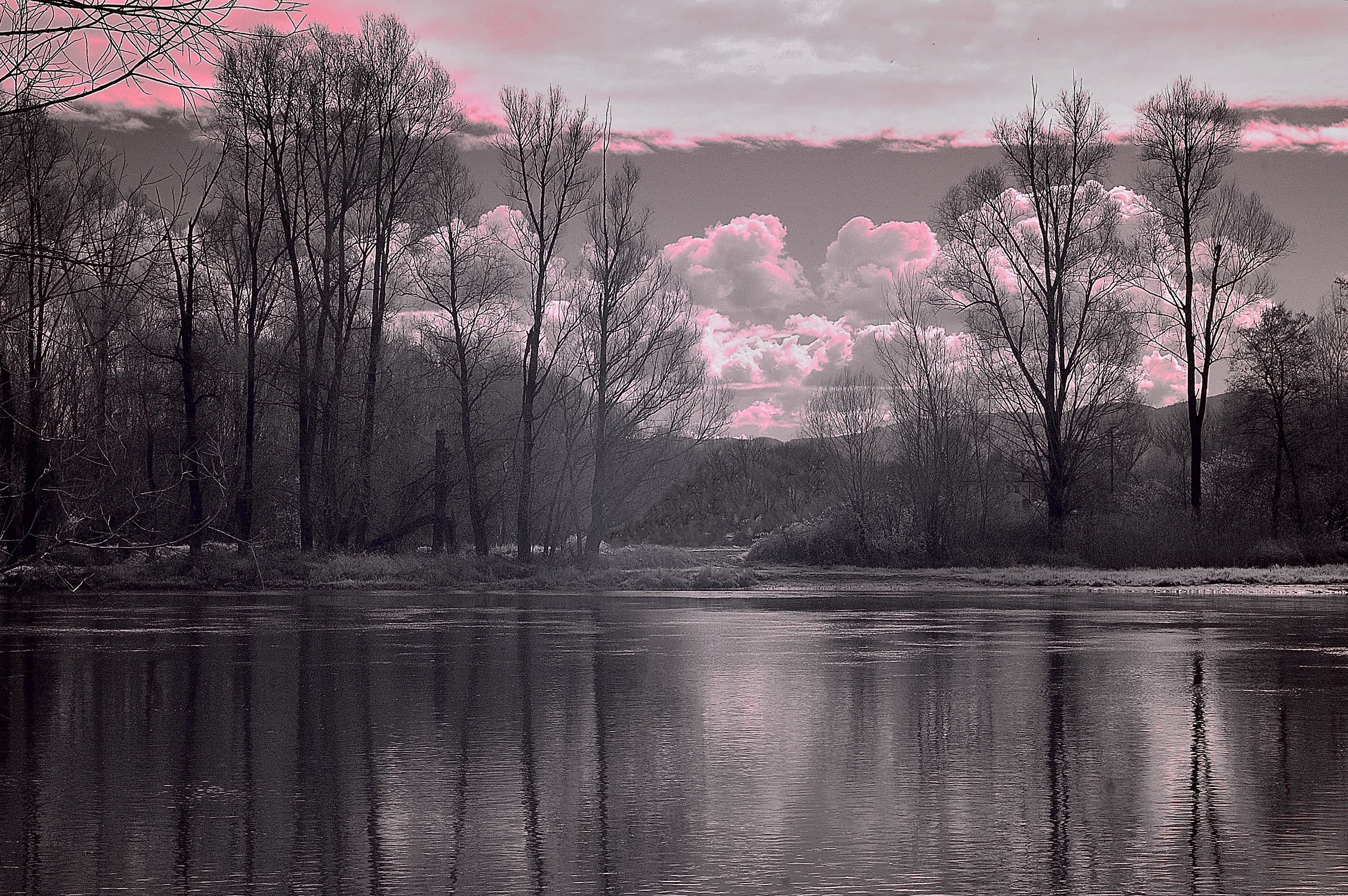 The last light over the river
