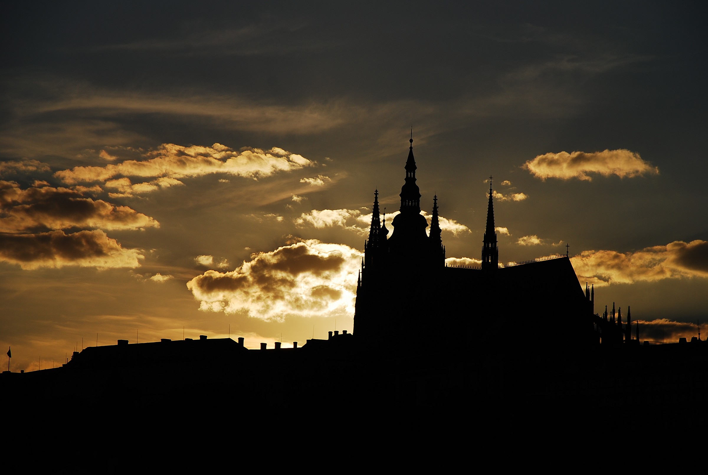 Prague Castle at sunset