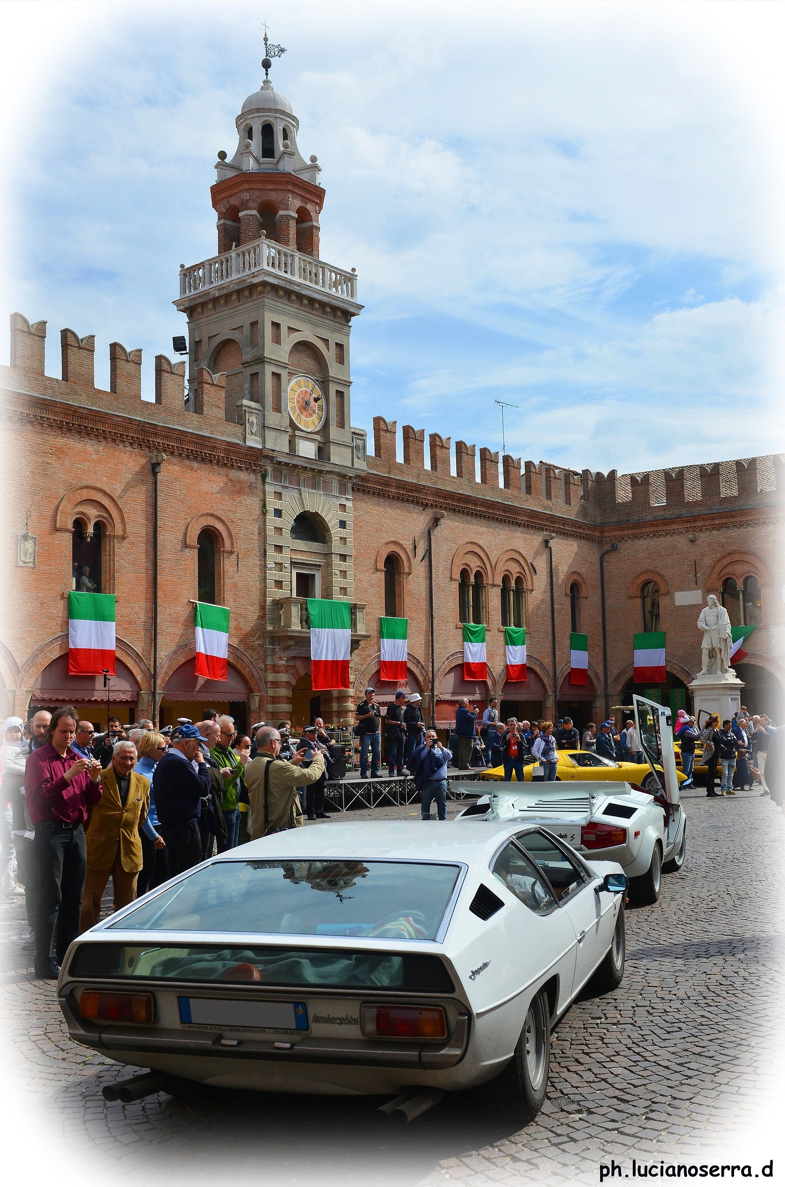 Lamborghini in the Piazza Guercino in Cento (fe)