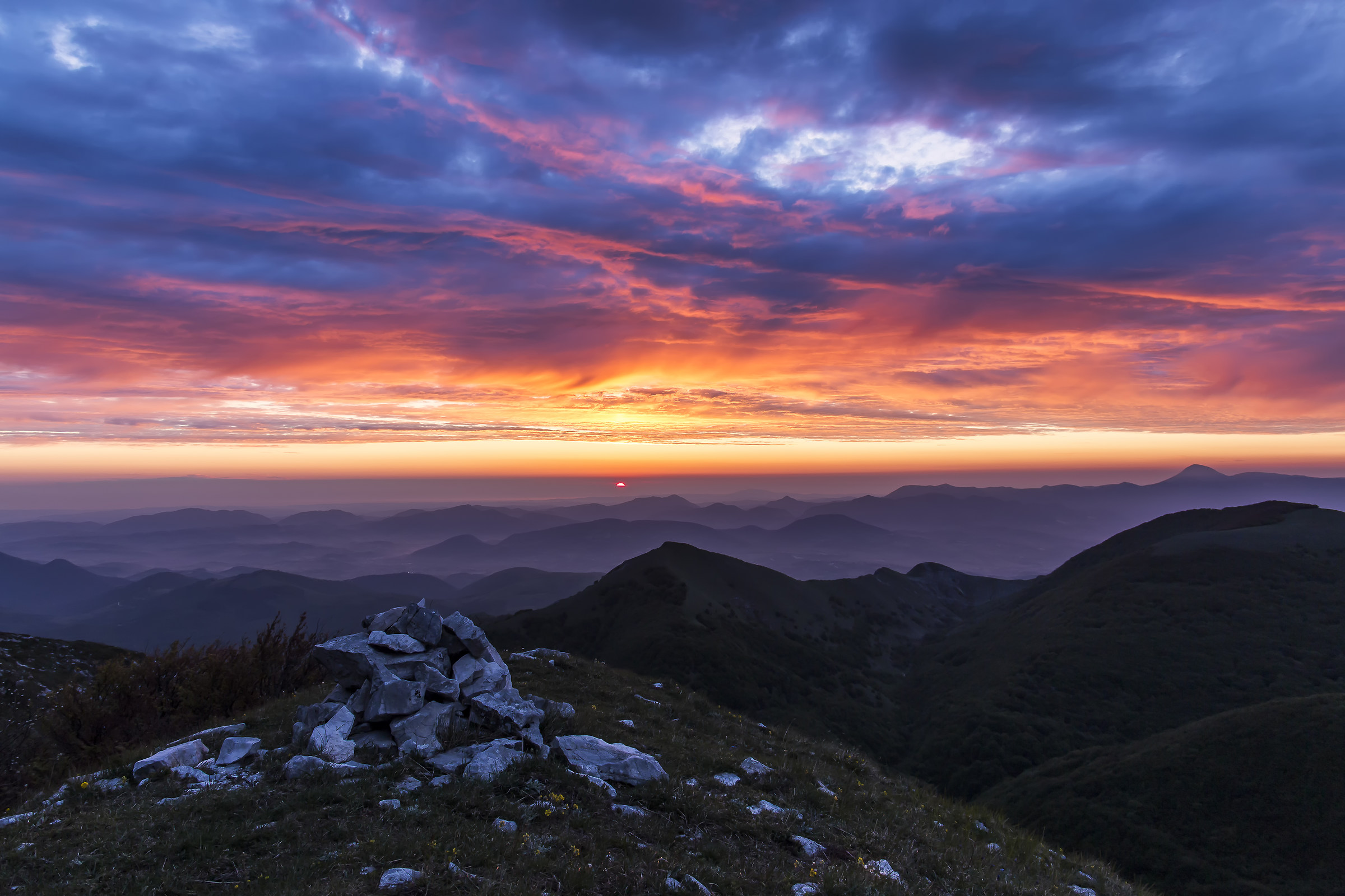 Sunrise from Mount Cucco