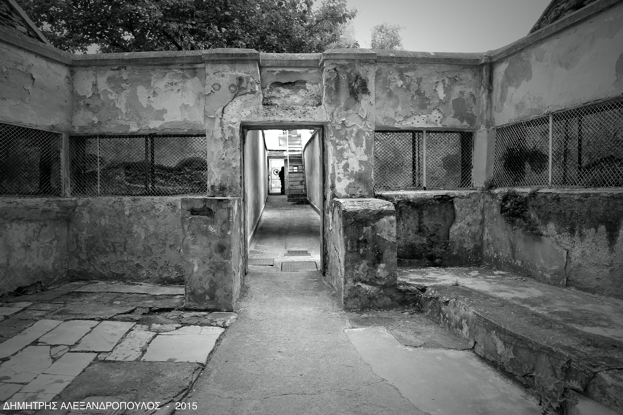 At the back... stairs